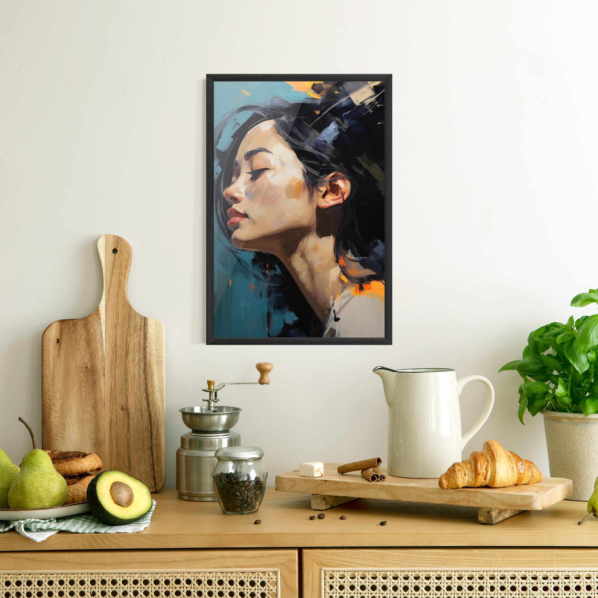 Gerahmte Poster Acrylic Asian Portrait mockup 8