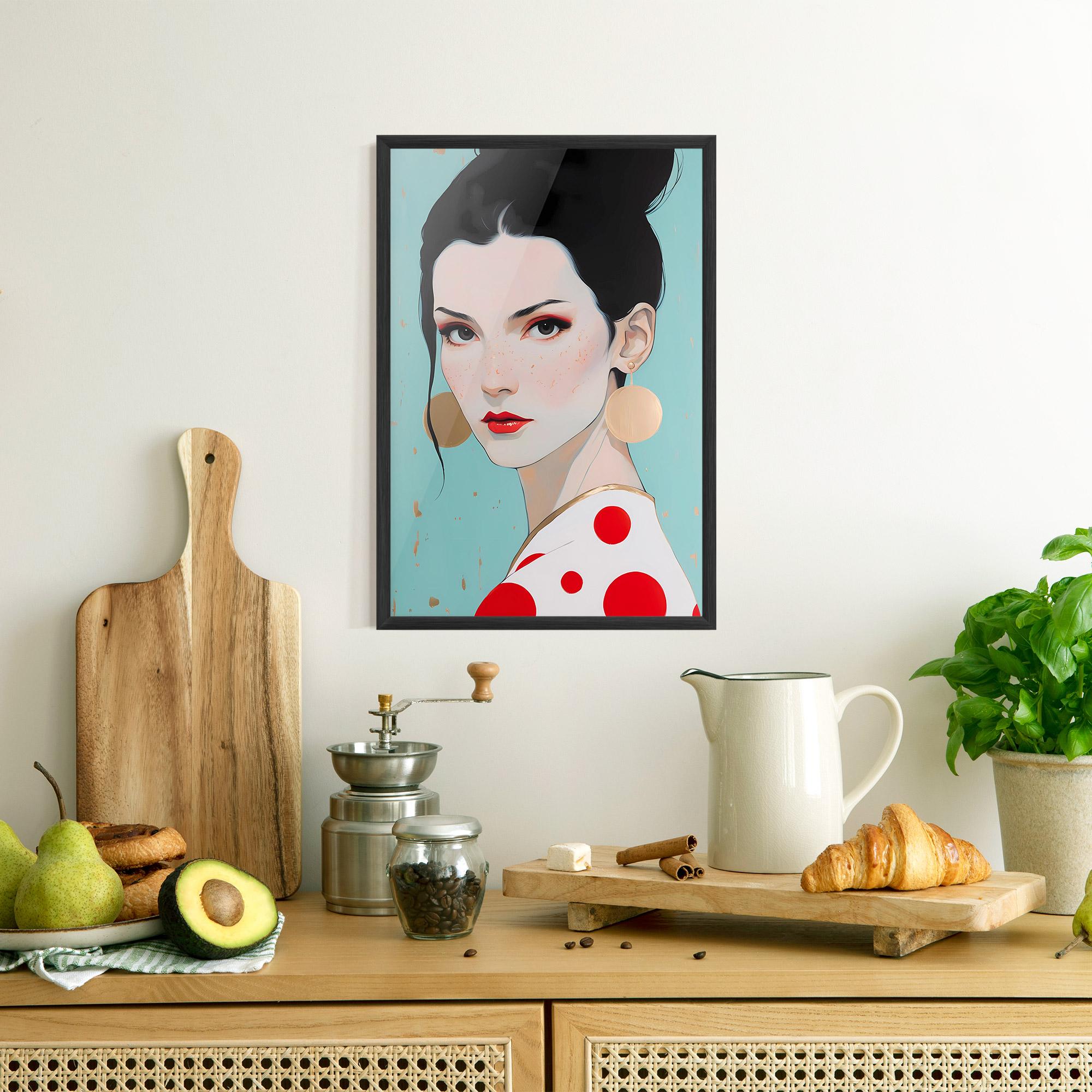 Gerahmte Poster Asian Style Portrait mockup 8