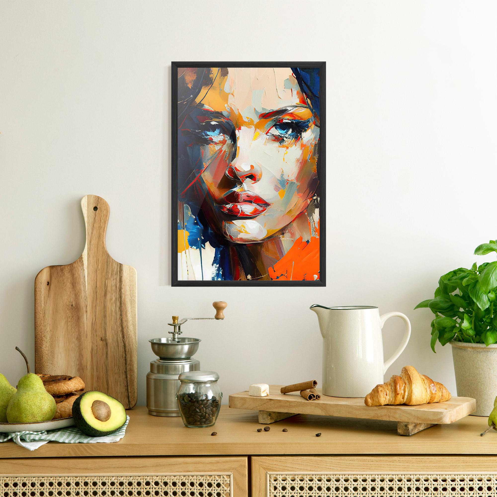 Gerahmte Poster Beautiful Brunette Woman mockup 8