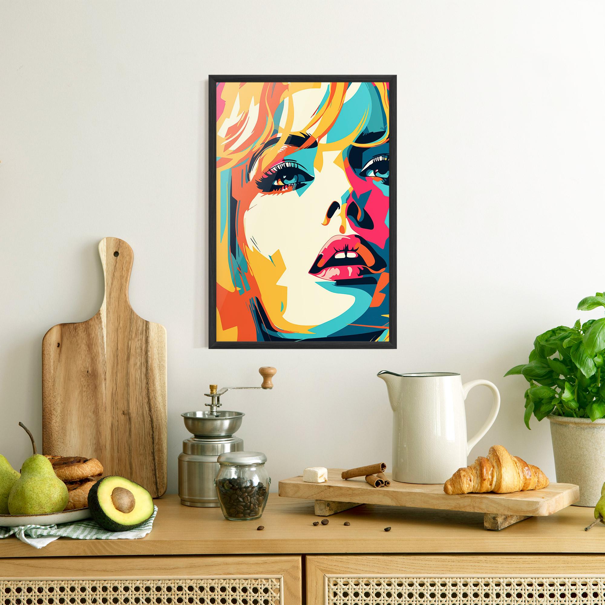 Gerahmte Poster Blonde Girl Portrait mockup 8