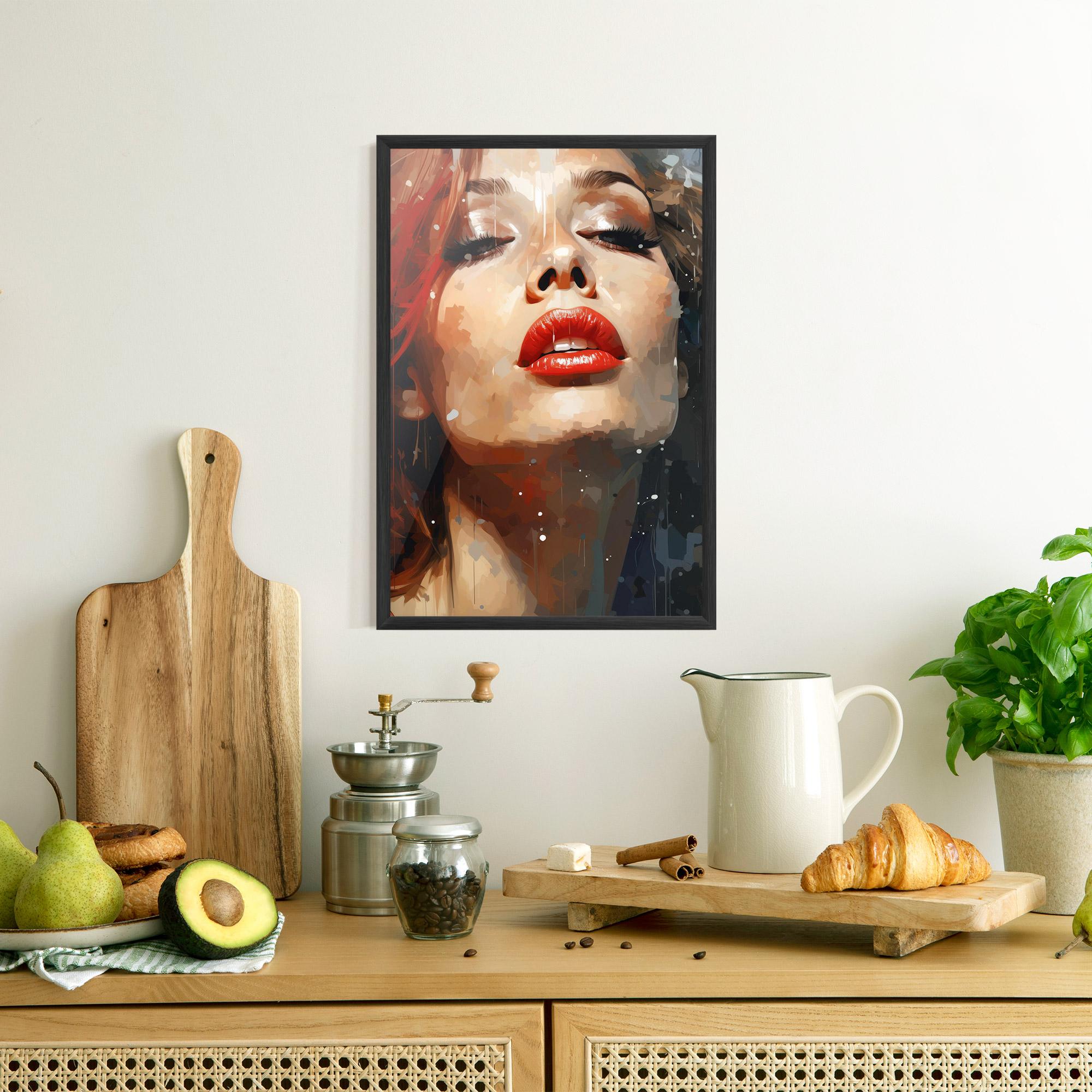 Gerahmte Poster Close Up Look Portrait mockup 8