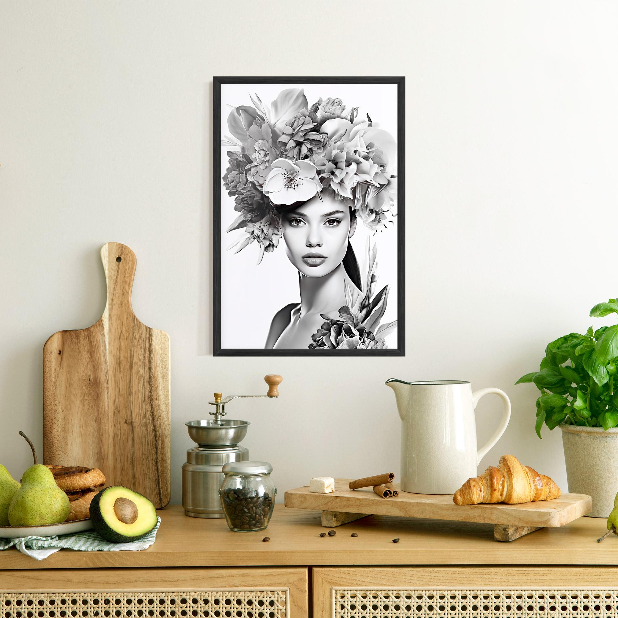 Gerahmte Poster Flower Crown Woman mockup 8