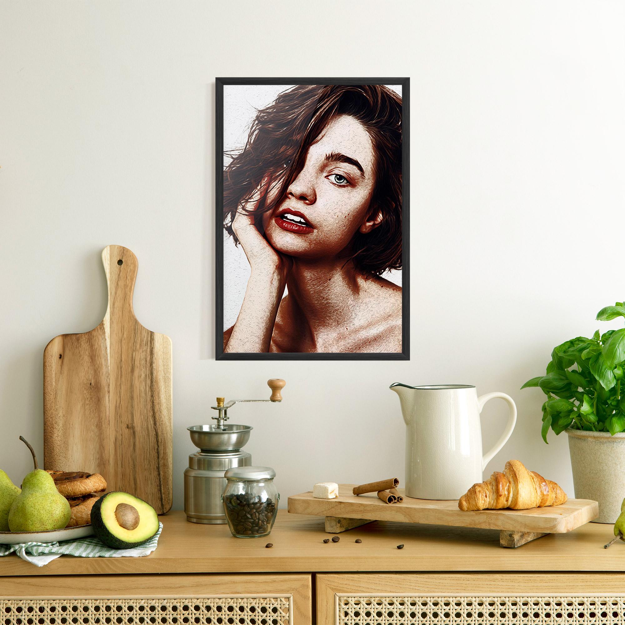 Gerahmte Poster Grey Eye Portrait mockup 8