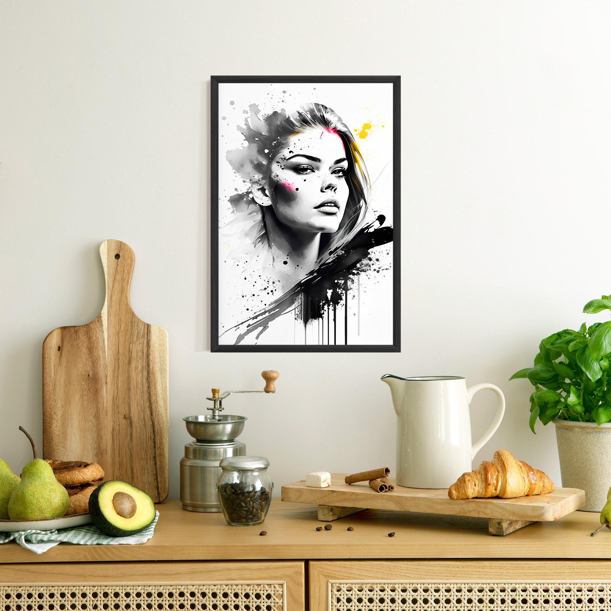 Gerahmte Poster Ink Splash Portrait mockup 8