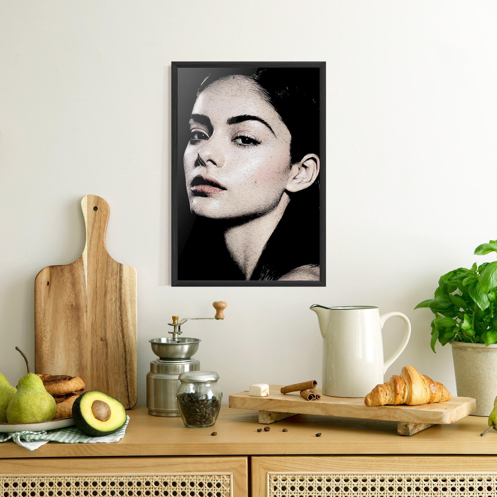 Gerahmte Poster Pretty Portrait Girl mockup 8