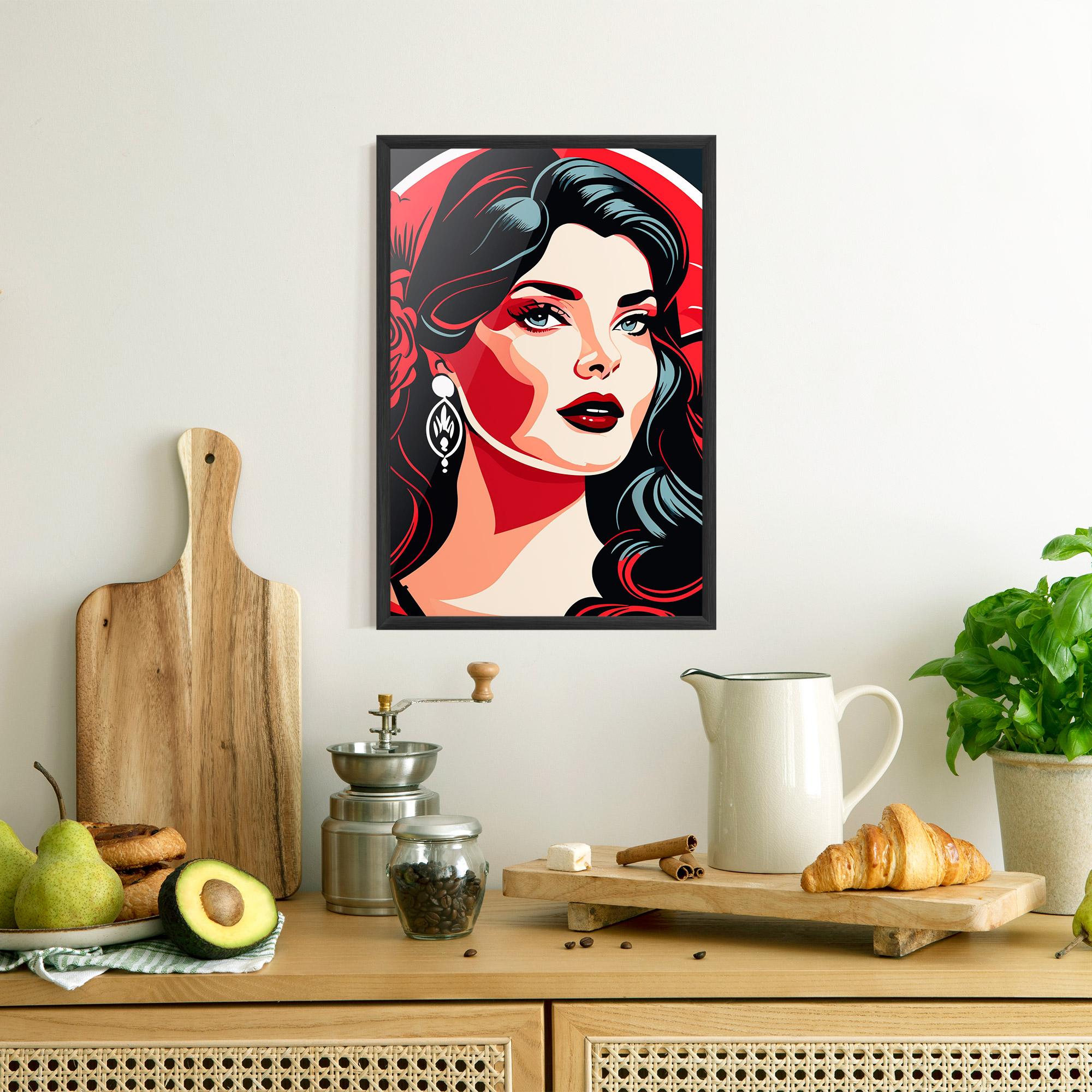 Gerahmte Poster Red Light Portrait mockup 8