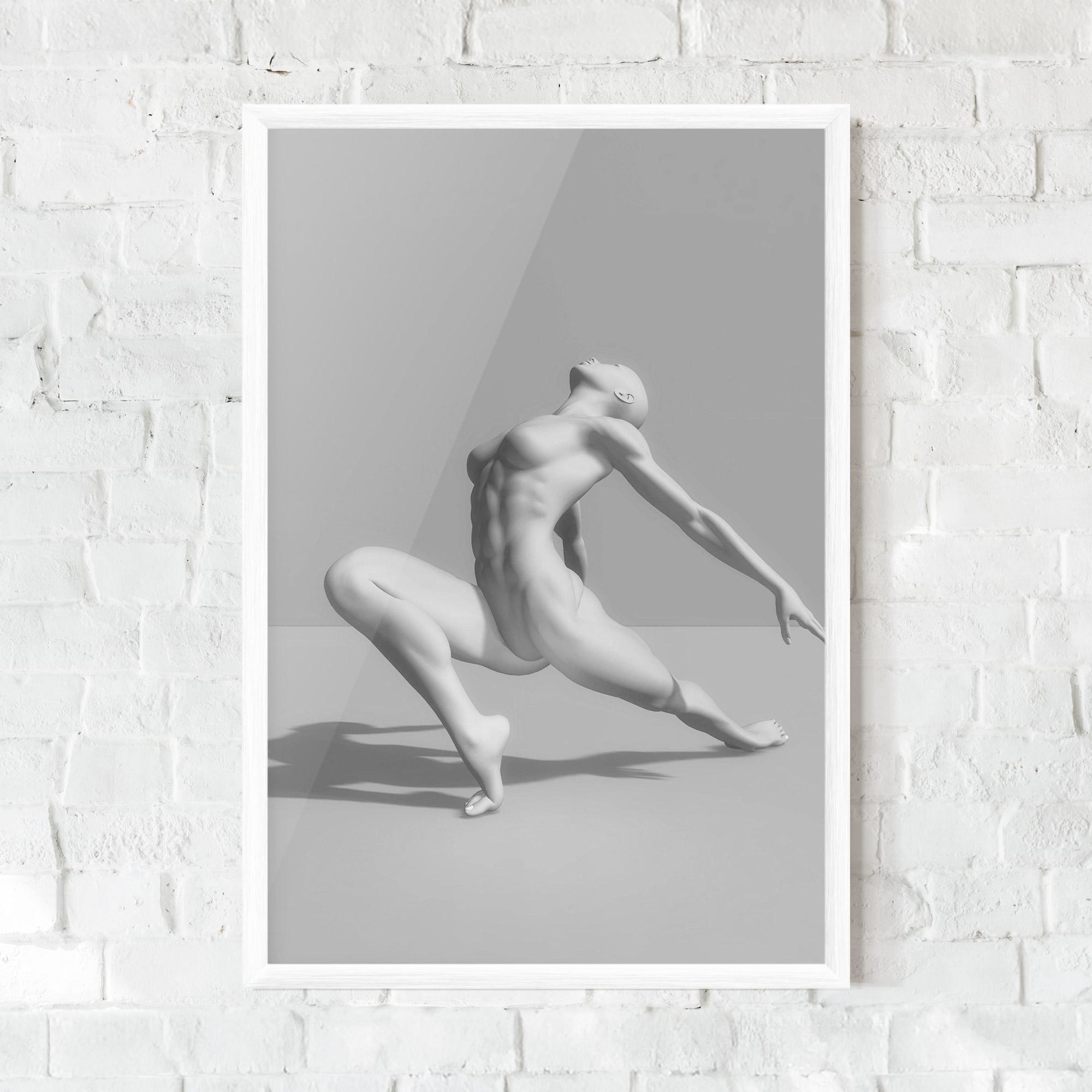 Gerahmte Poster 3d Ballet Pose mockup 0