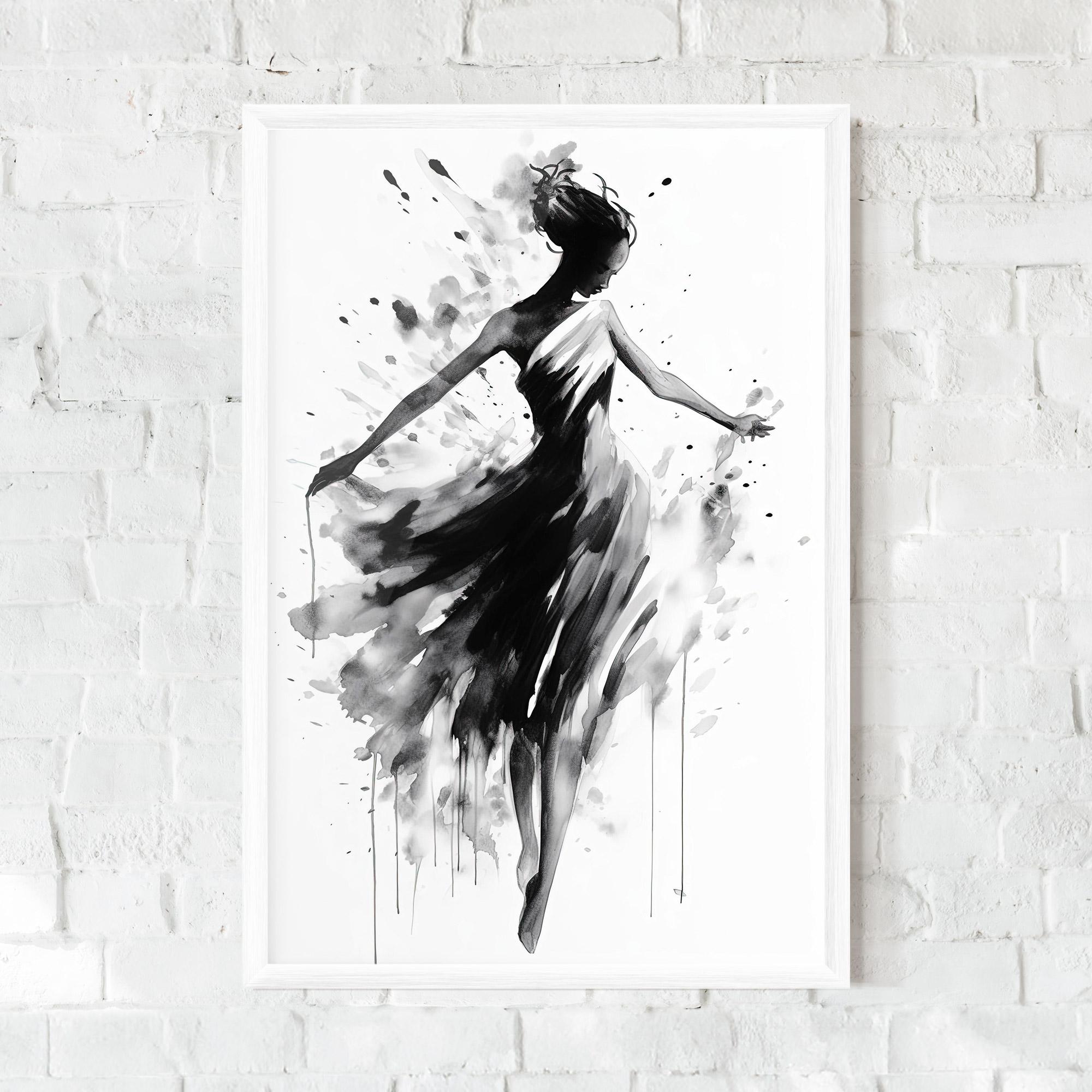 Gerahmte Poster Beautiful Dancing Woman mockup 0