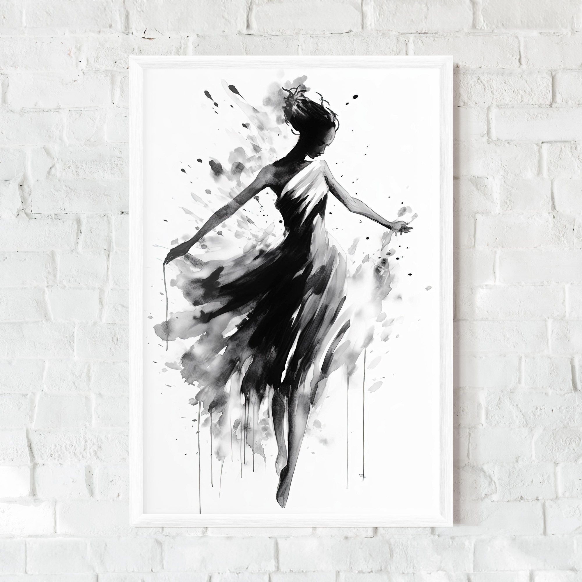 Beautiful Dancing Woman mockup 0