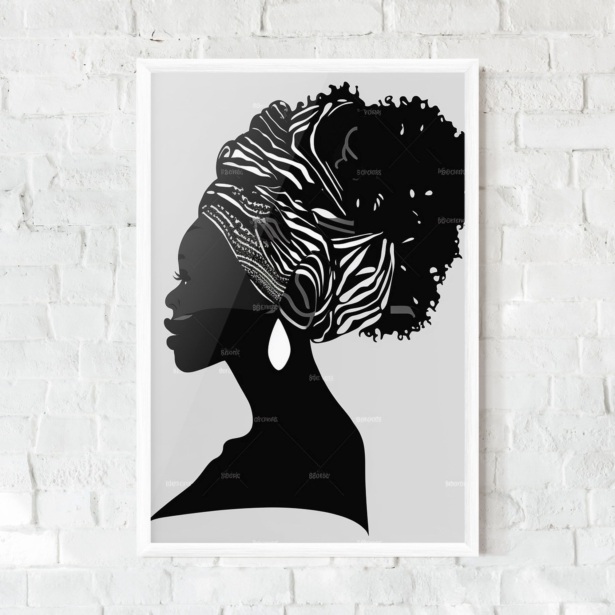 Black Woman Silhouette mockup 0