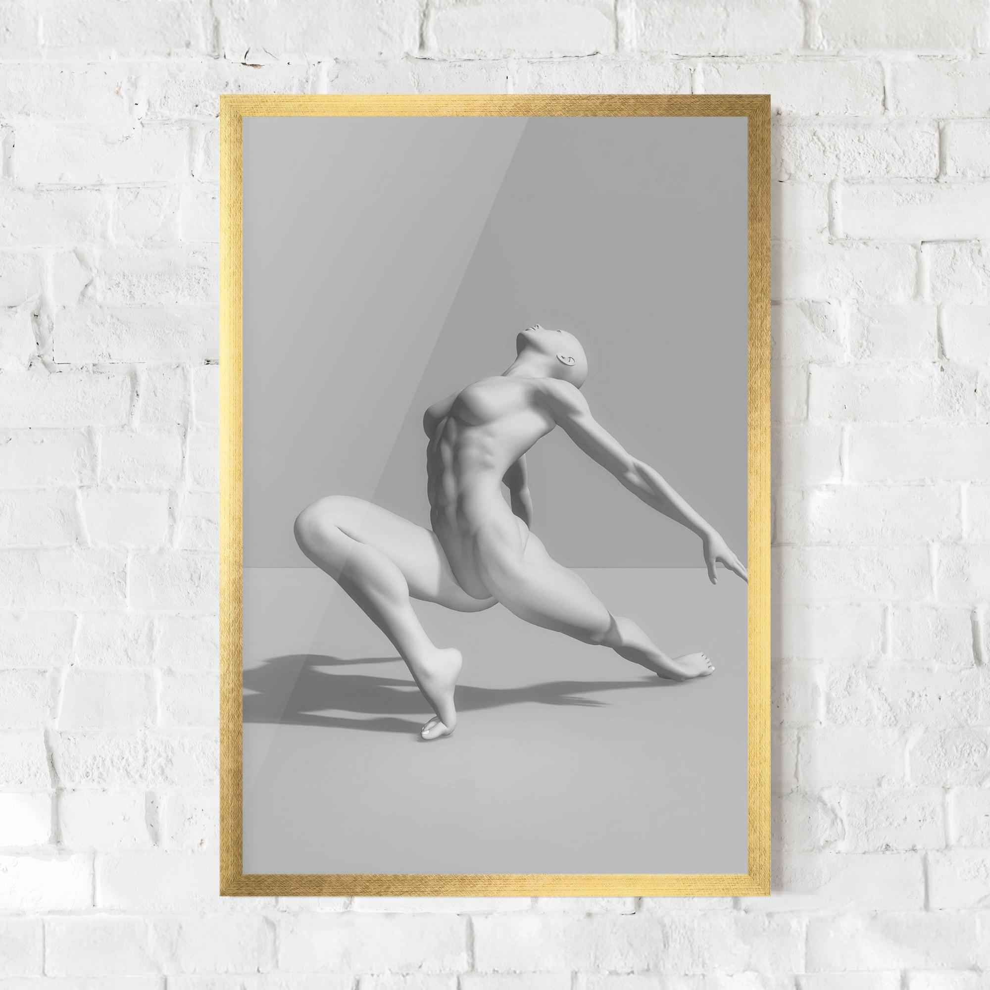 Gerahmte Poster 3d Ballet Pose mockup 0