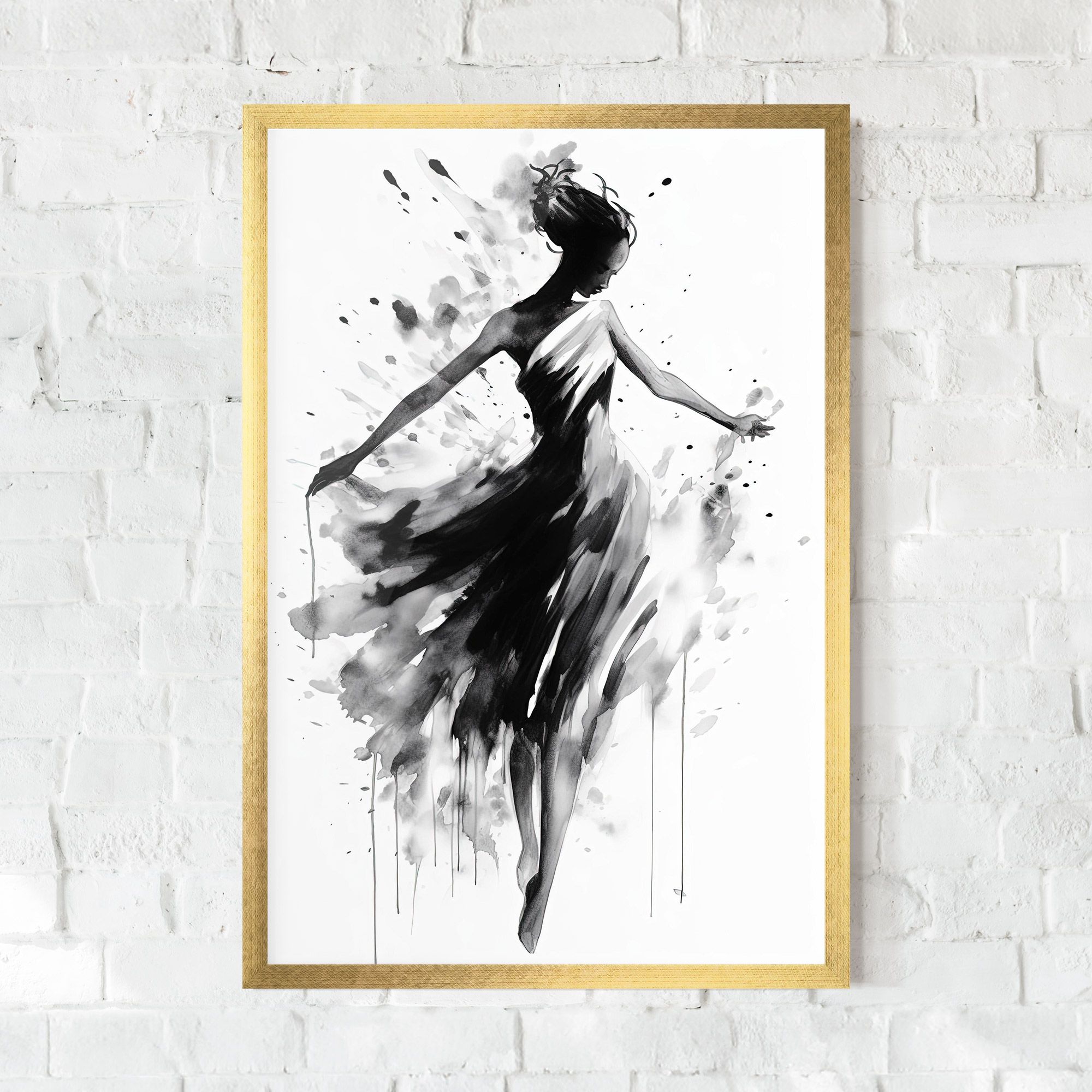 Beautiful Dancing Woman mockup 0