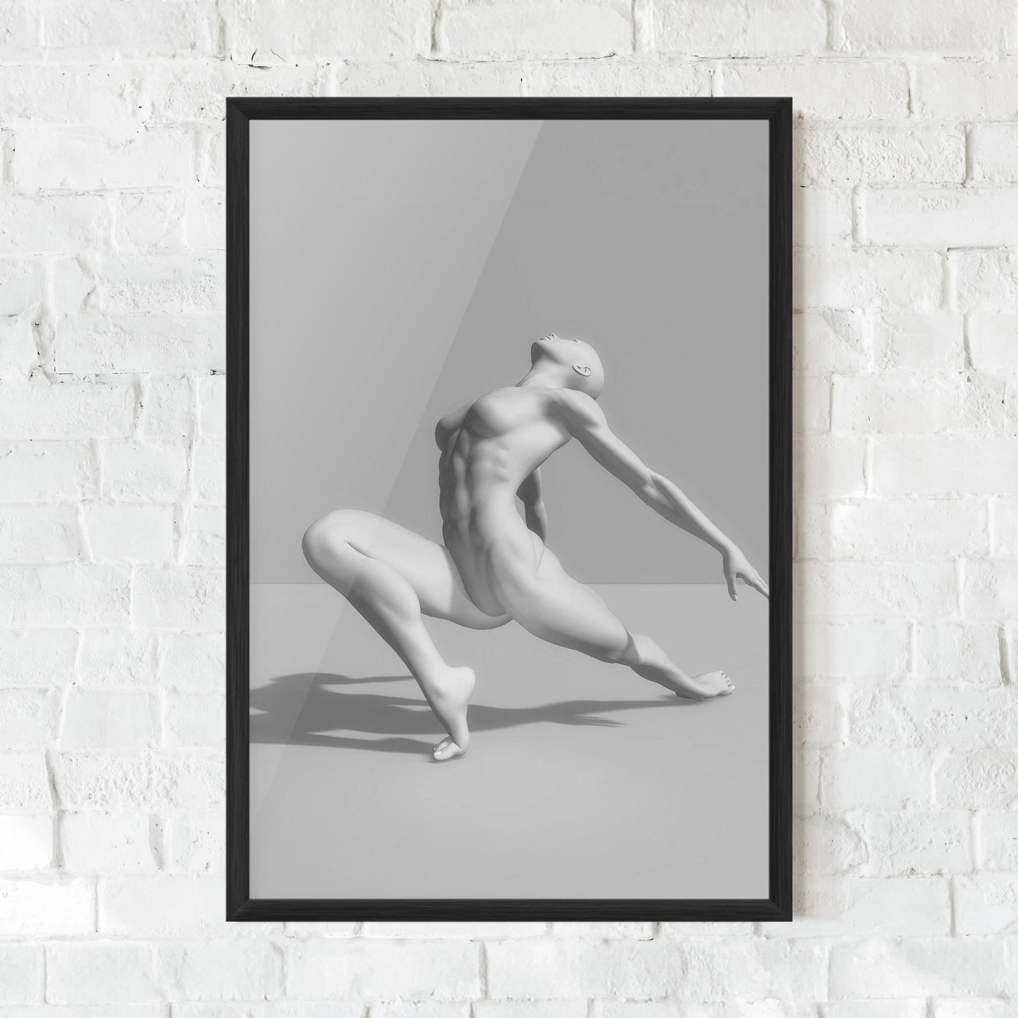 Gerahmte Poster 3d Ballet Pose mockup 0