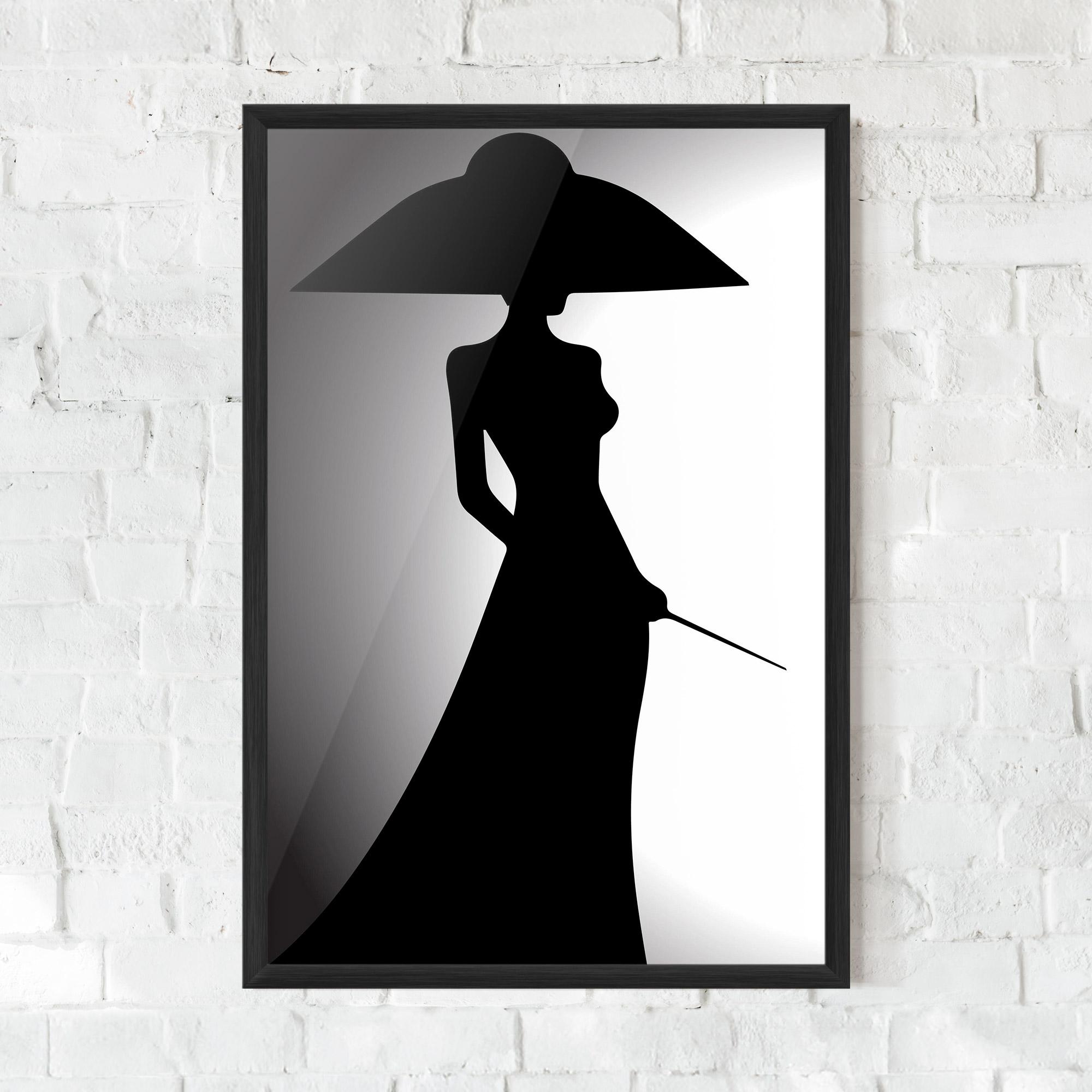 Gerahmte Poster Big Hat Lady mockup 0
