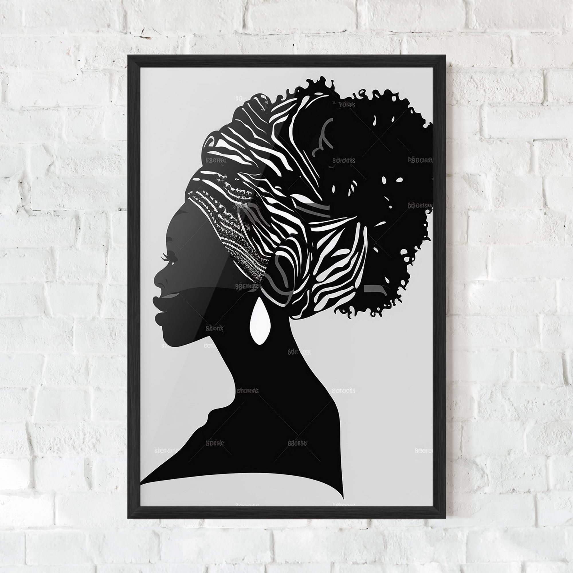 Black Woman Silhouette mockup 0