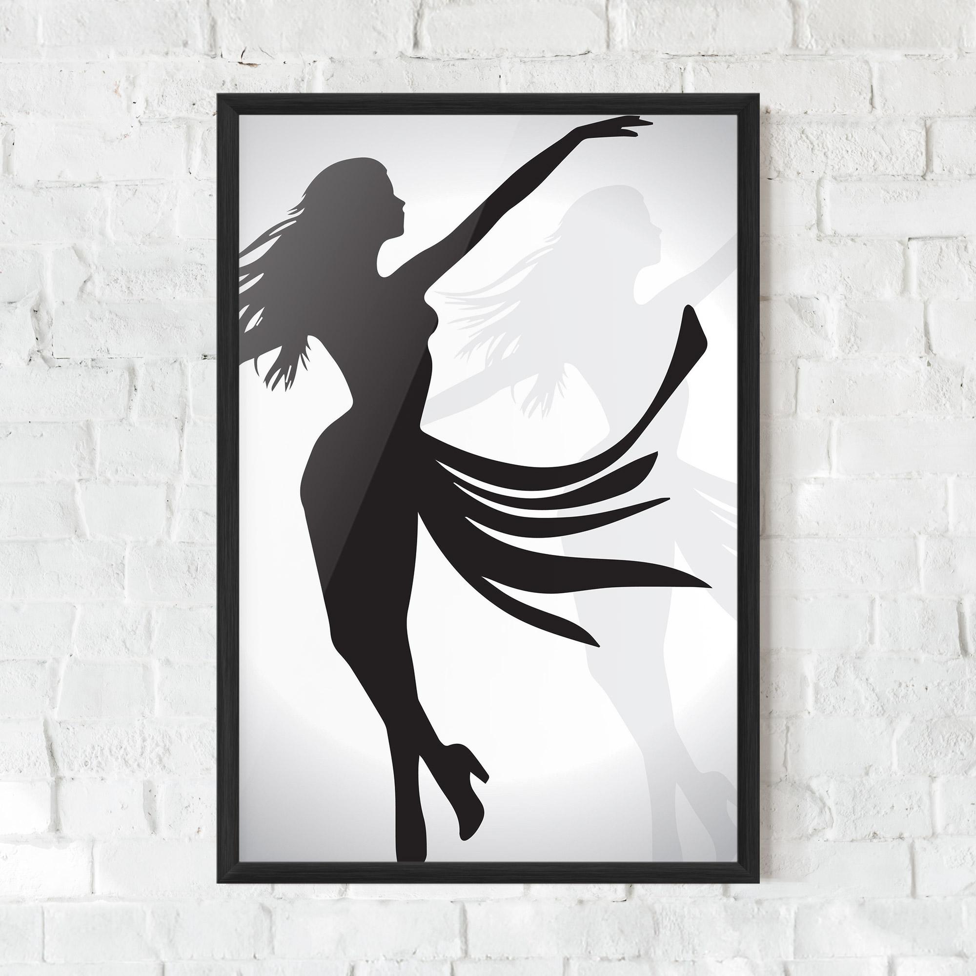 Gerahmte Poster Dance Shilouette mockup 0