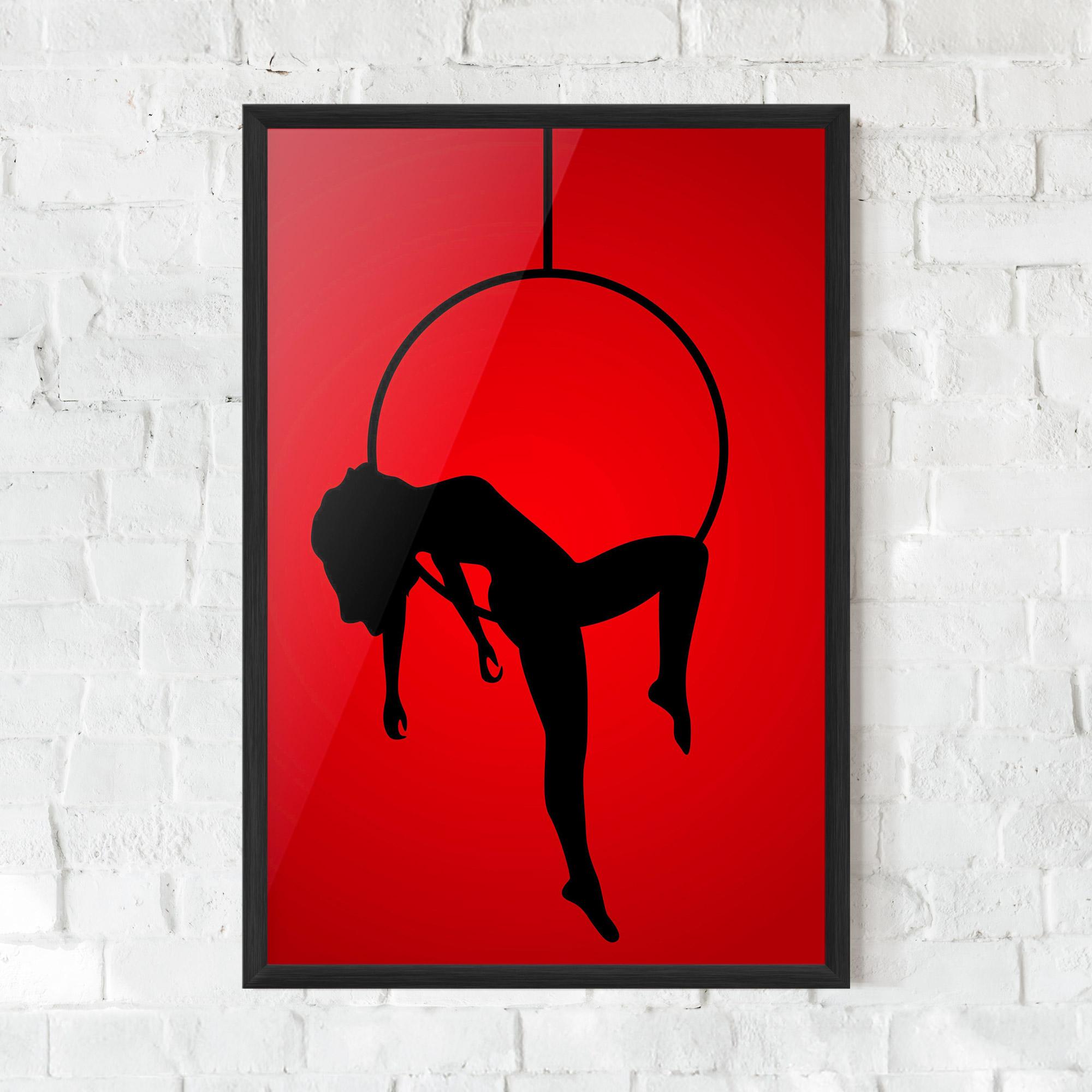Gerahmte Poster Dancer Shilouette mockup 0