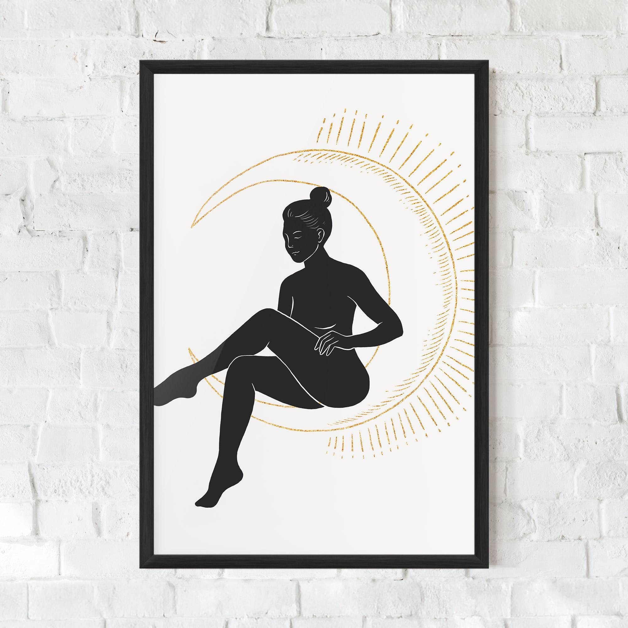 Gerahmte Poster Sitting On The Moon mockup 0