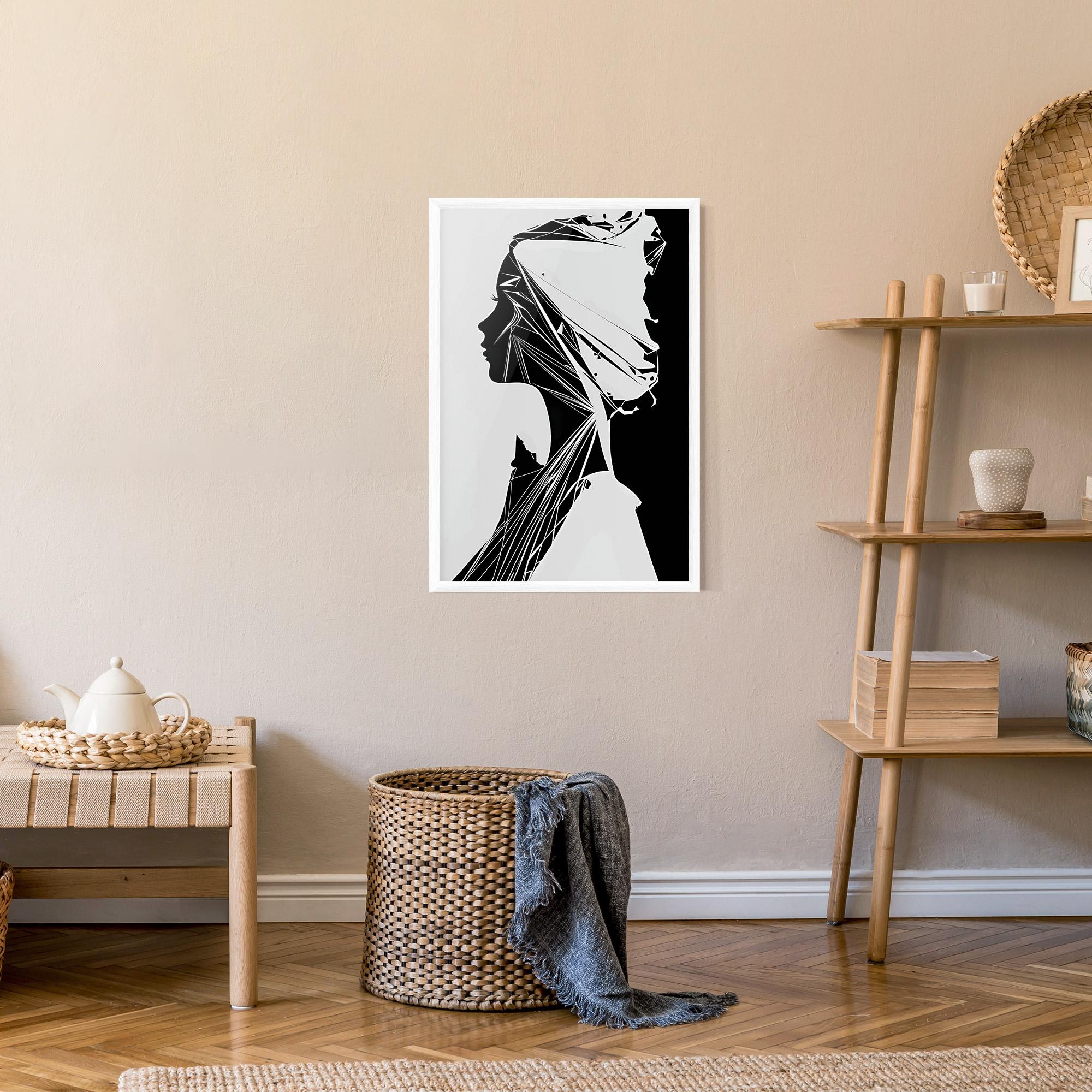 Gerahmte Poster Girl Shilouette Art mockup 9