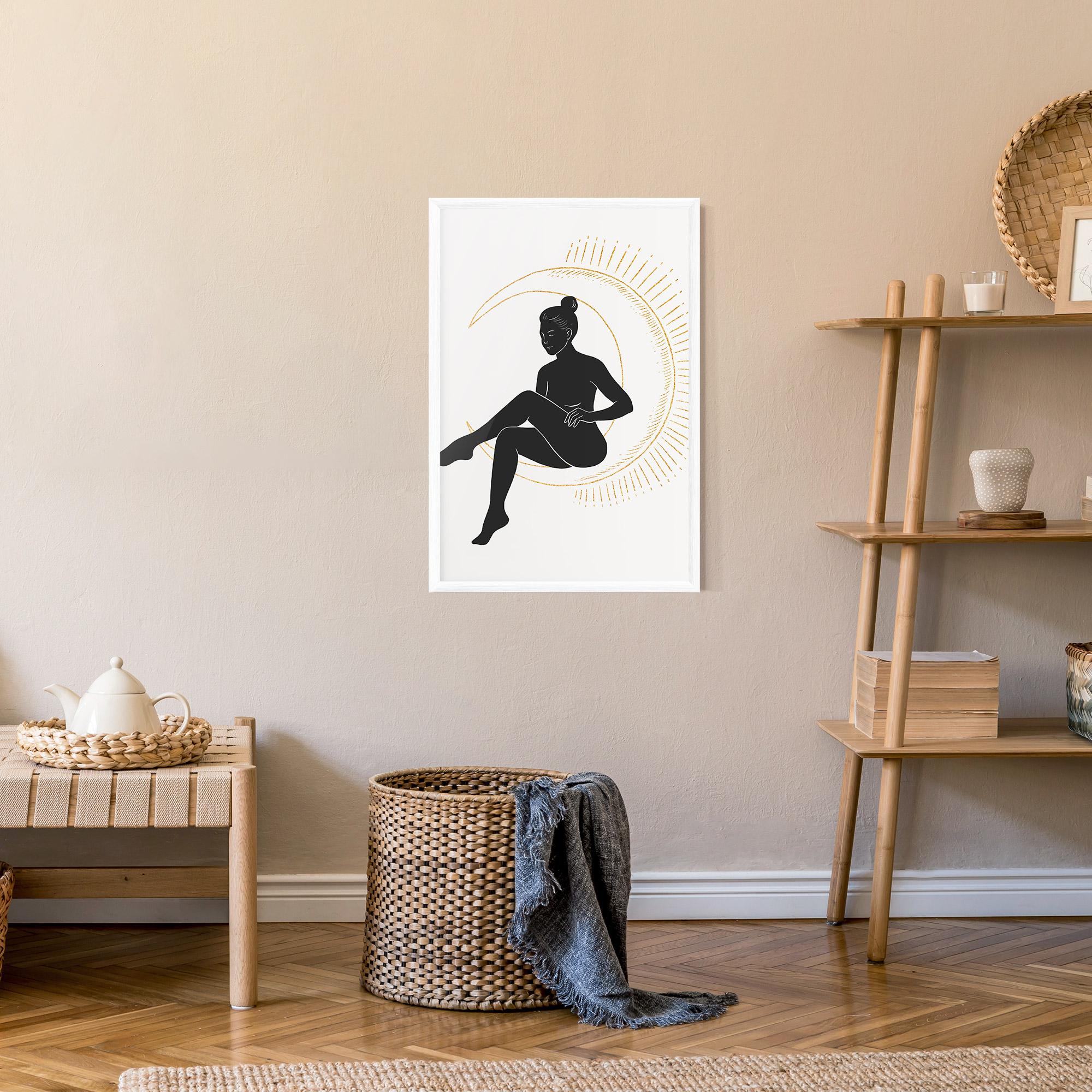 Gerahmte Poster Sitting On The Moon mockup 9