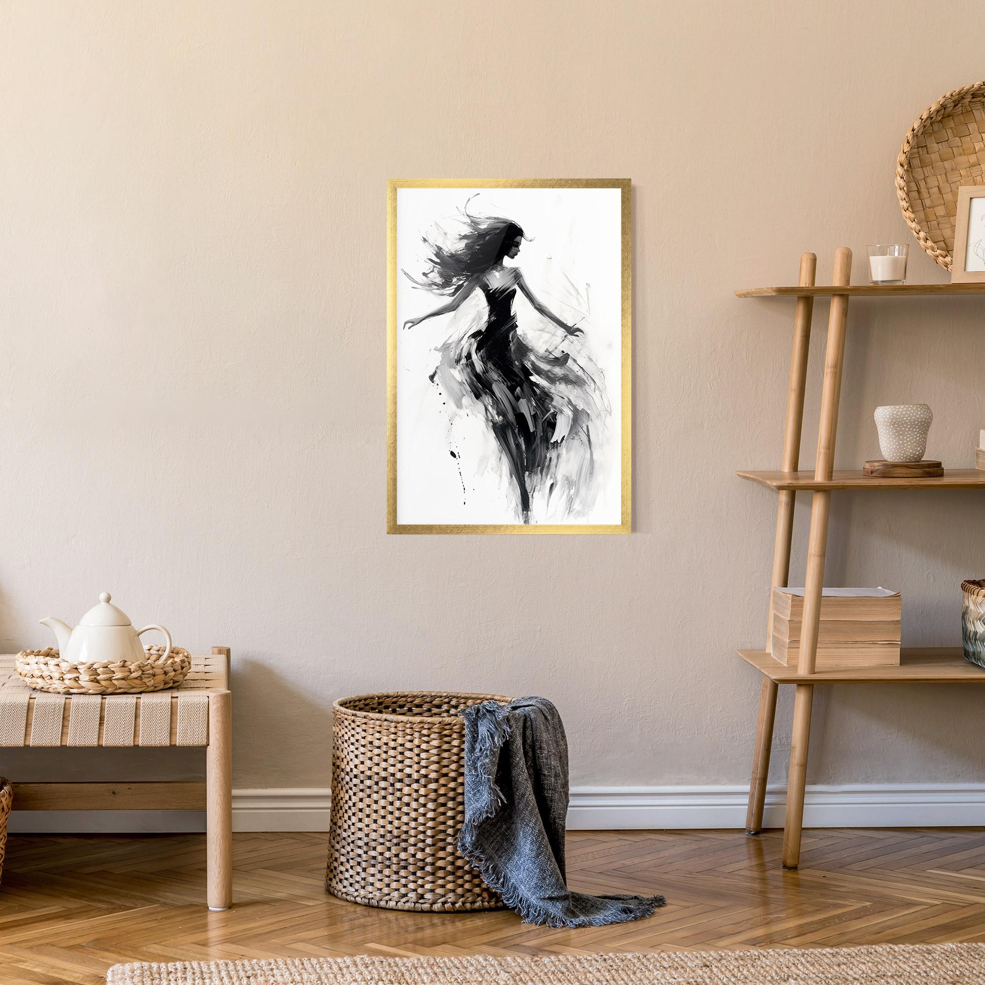 Gerahmte Poster Black Ink Woman mockup 9