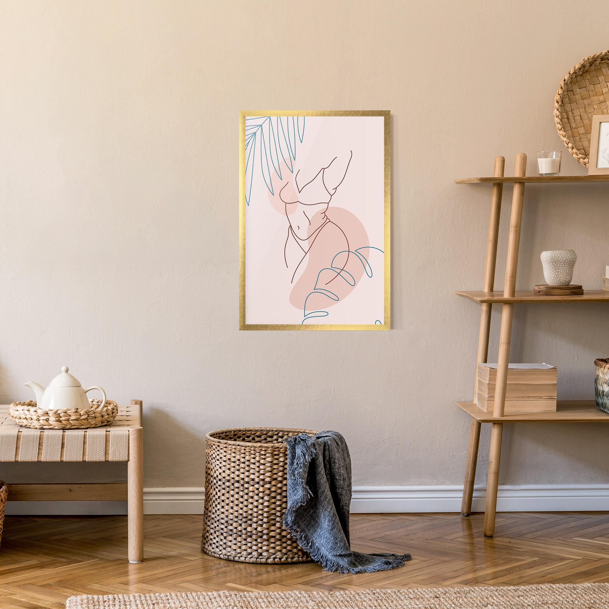 Gerahmte Poster Body Line Leaf mockup 9