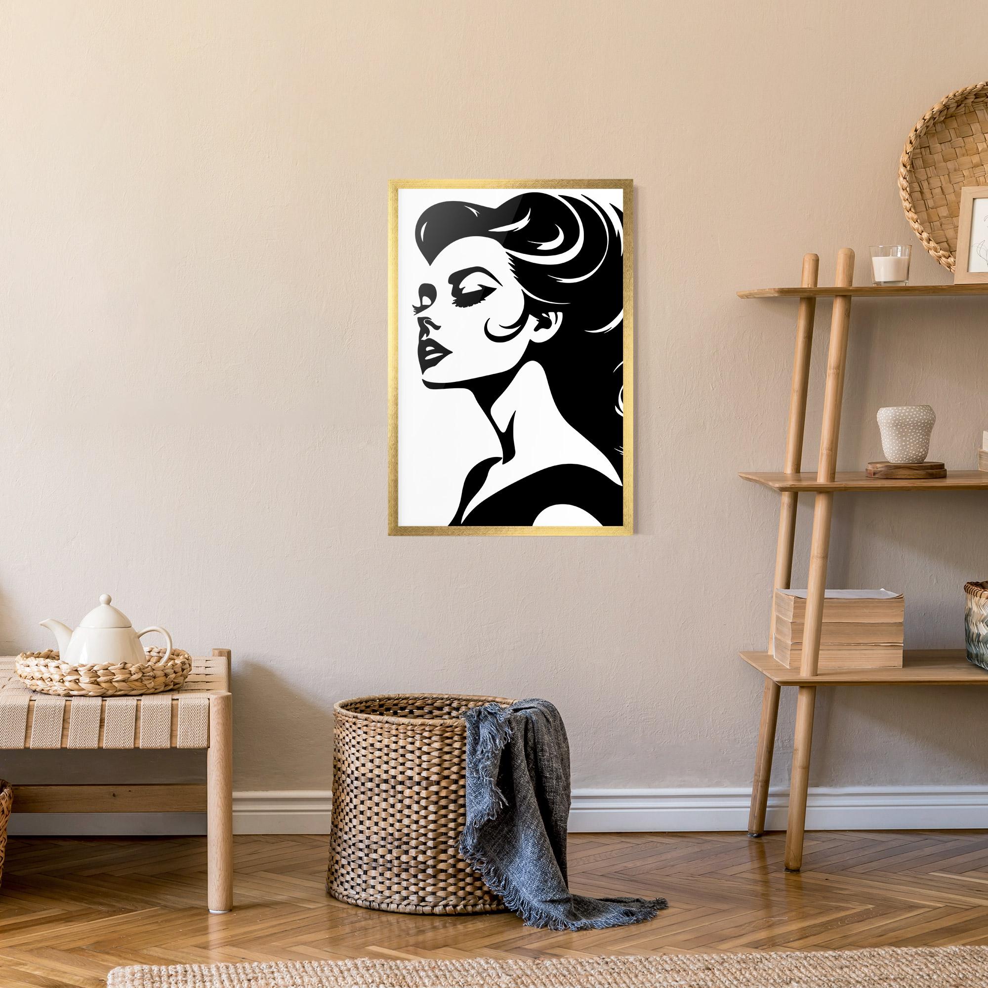 Gerahmte Poster Eyeliner Shilouette mockup 9