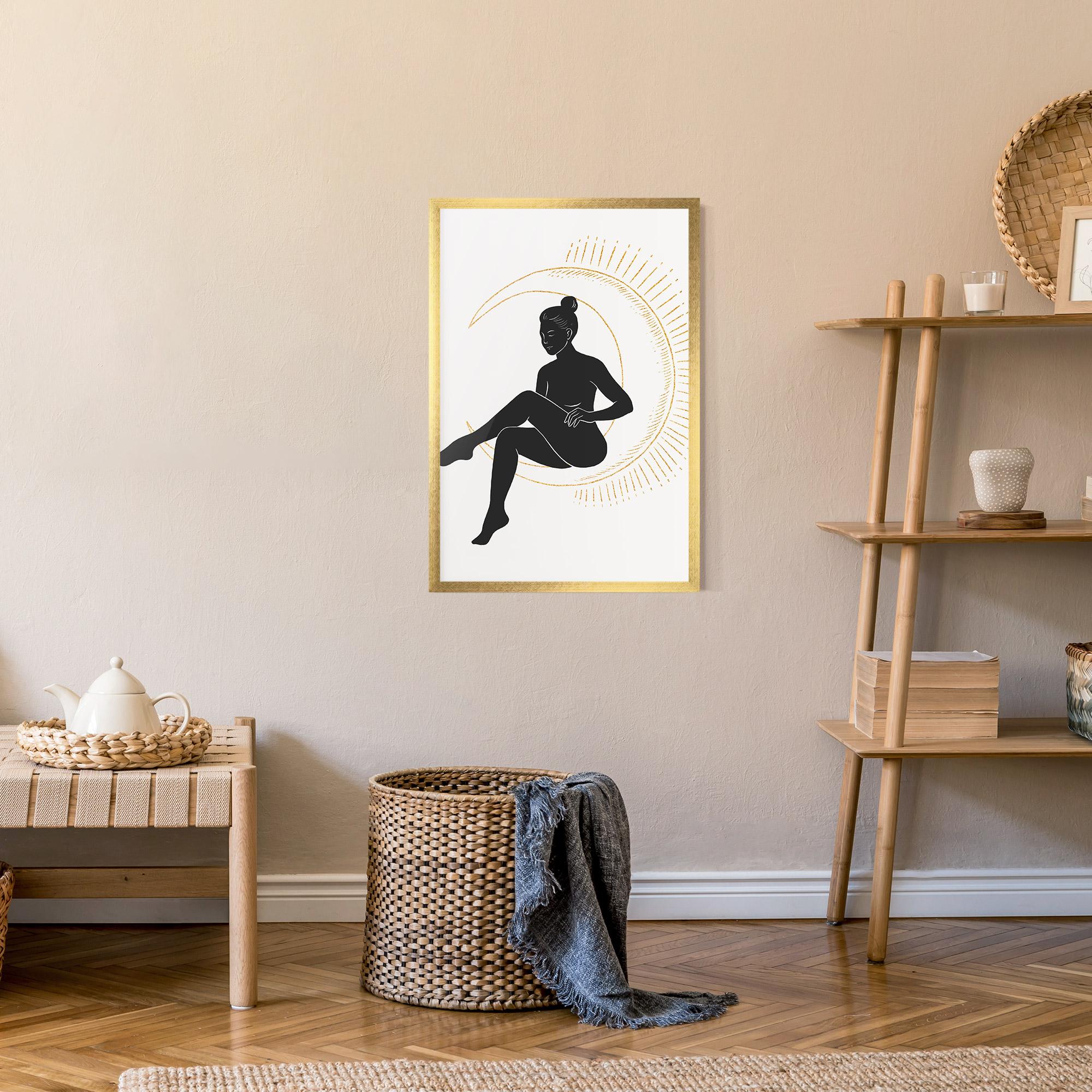 Gerahmte Poster Sitting On The Moon mockup 9