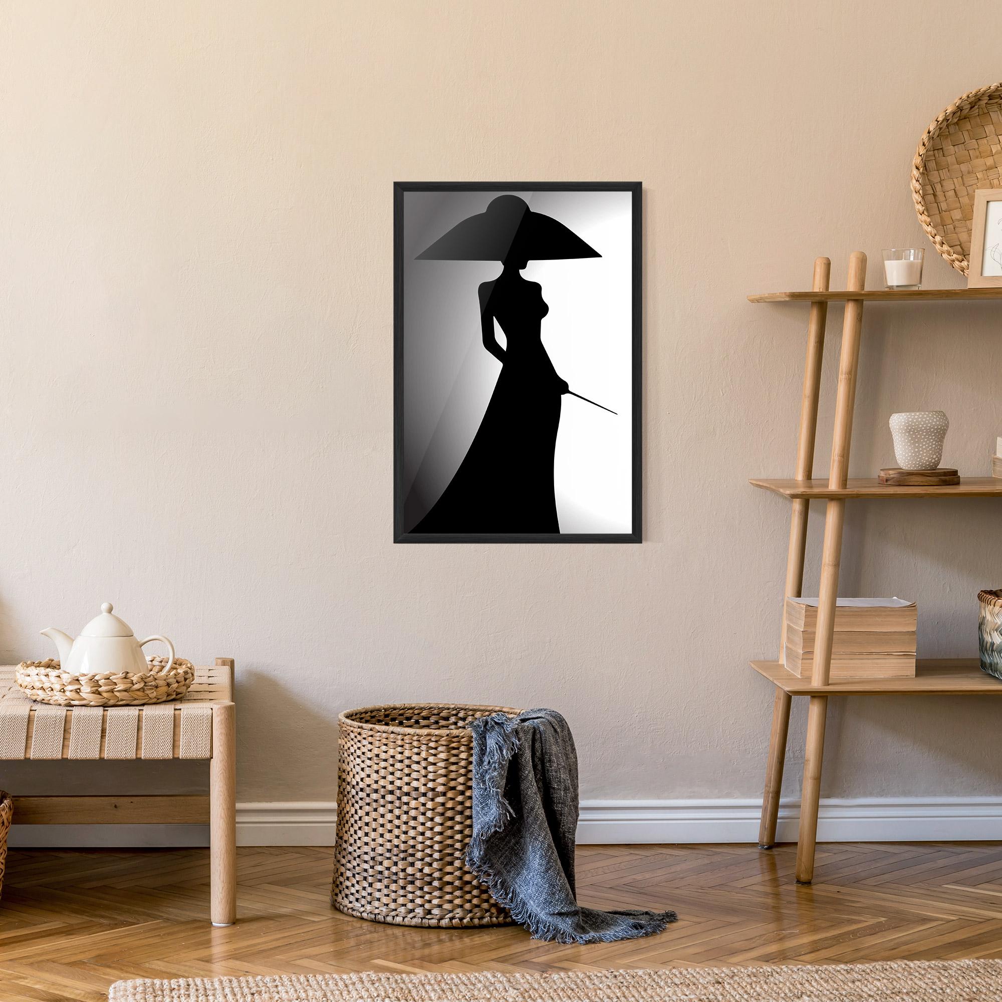 Gerahmte Poster Big Hat Lady mockup 9