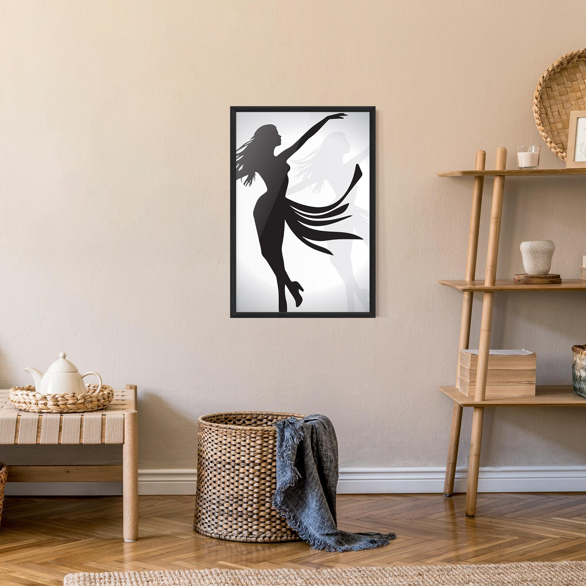 Gerahmte Poster Dance Shilouette mockup 9