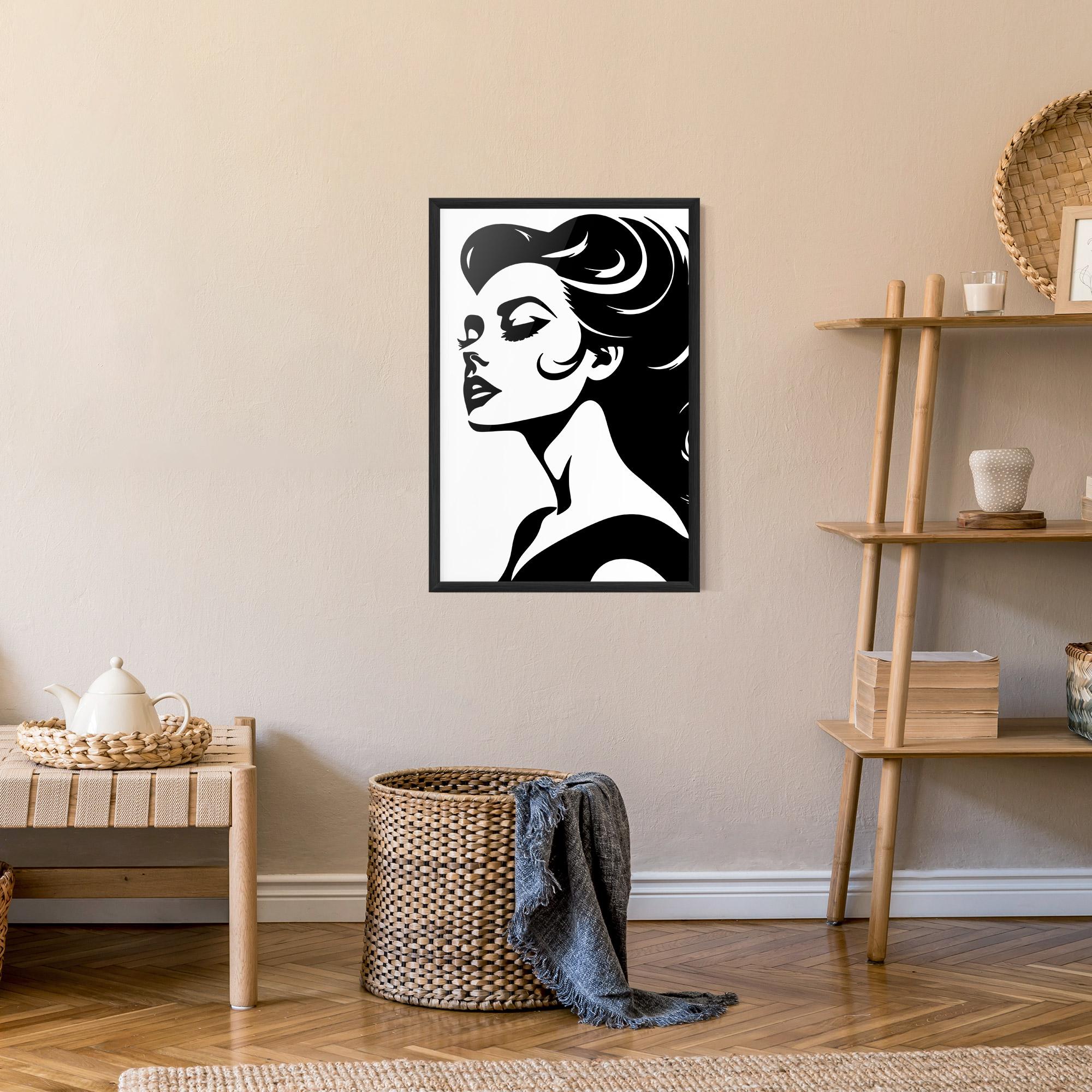 Gerahmte Poster Eyeliner Shilouette mockup 9