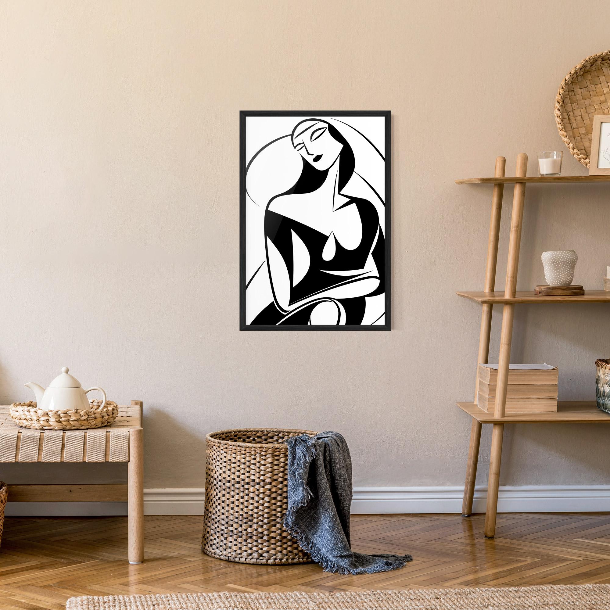 Gerahmte Poster Pretty Woman Shilouette mockup 9