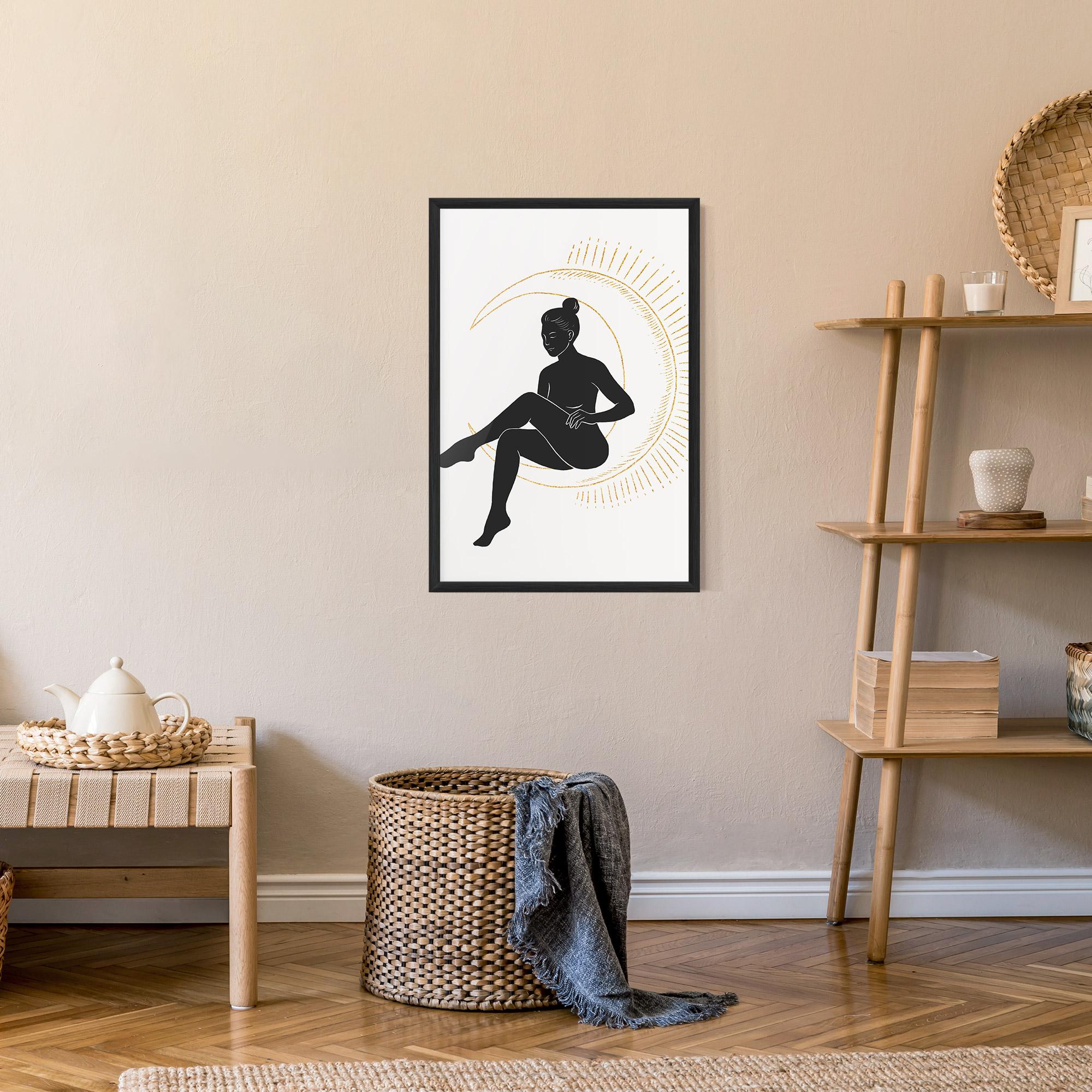 Gerahmte Poster Sitting On The Moon mockup 9