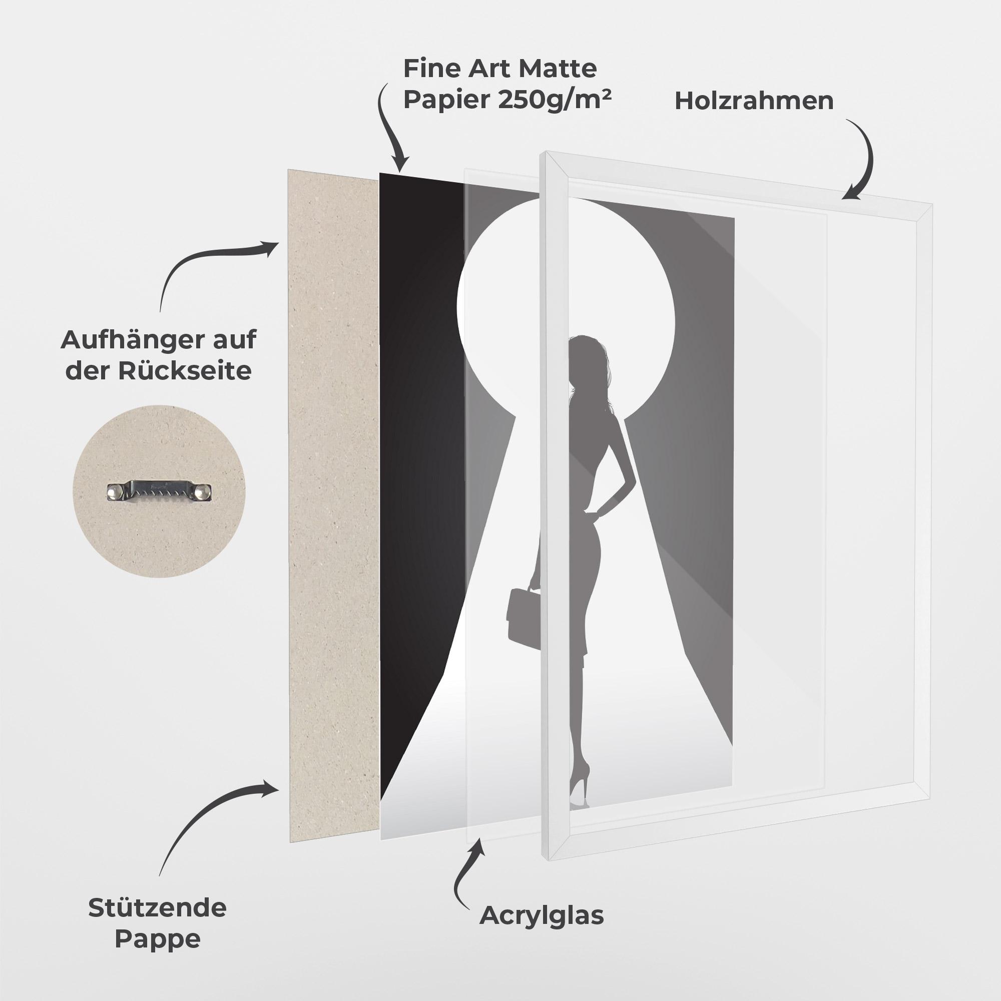 Gerahmte Poster Girl Door mockup 1