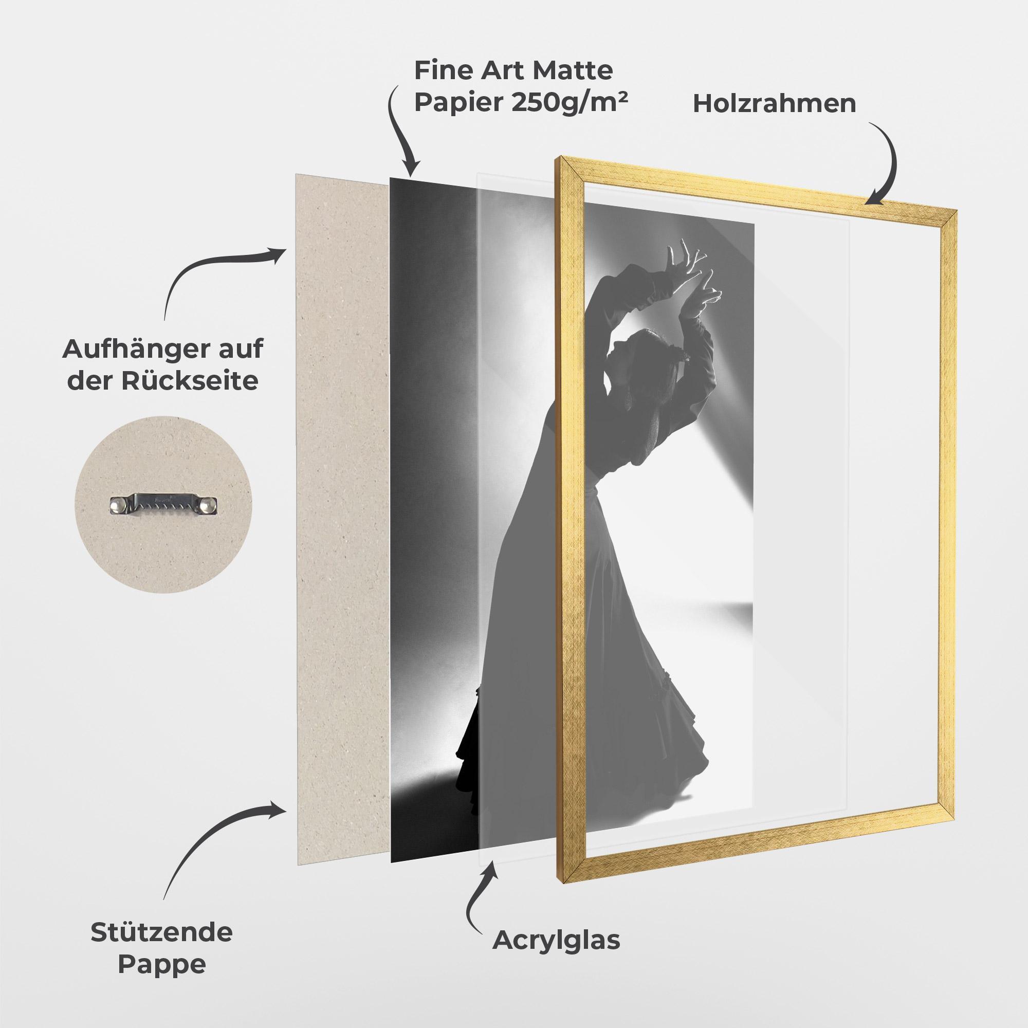 Gerahmte Poster Full Shot Dancer mockup 1