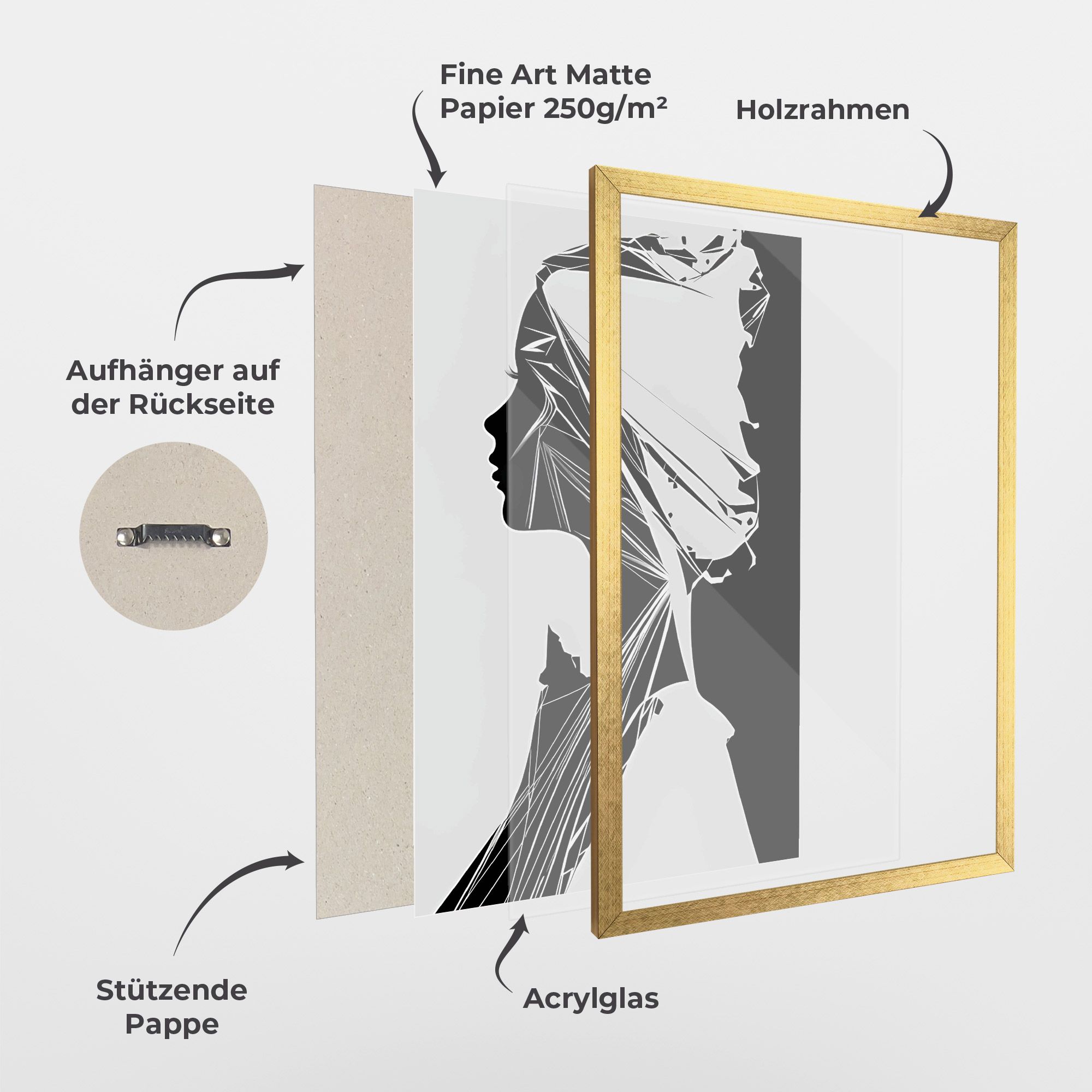 Girl Shilouette Art mockup 1