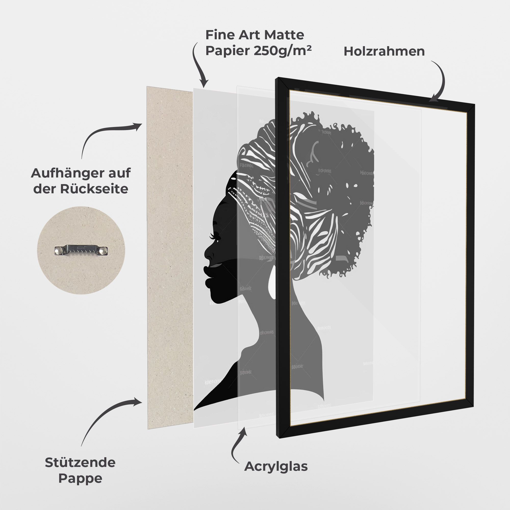 Black Woman Silhouette mockup 1