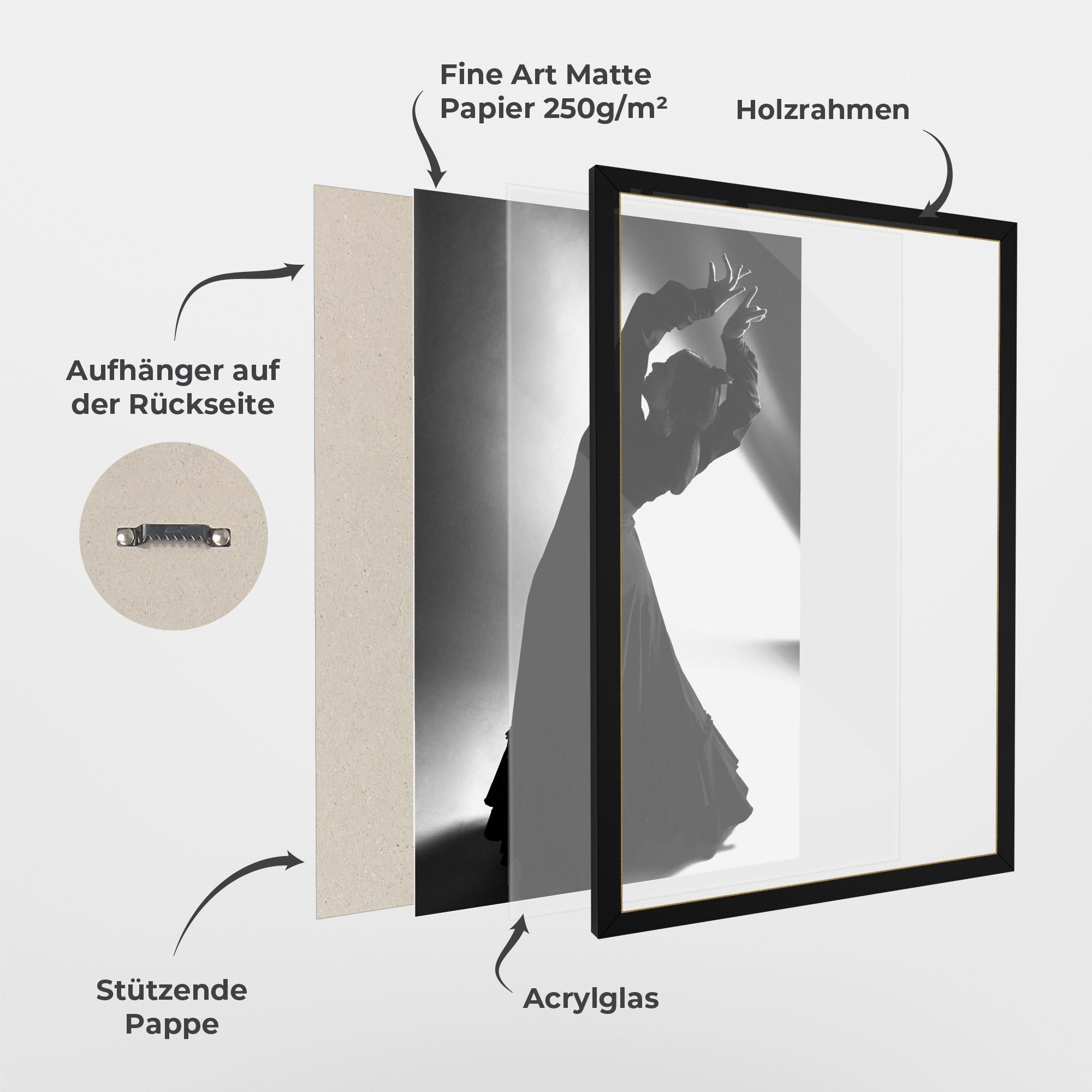 Gerahmte Poster Full Shot Dancer mockup 1