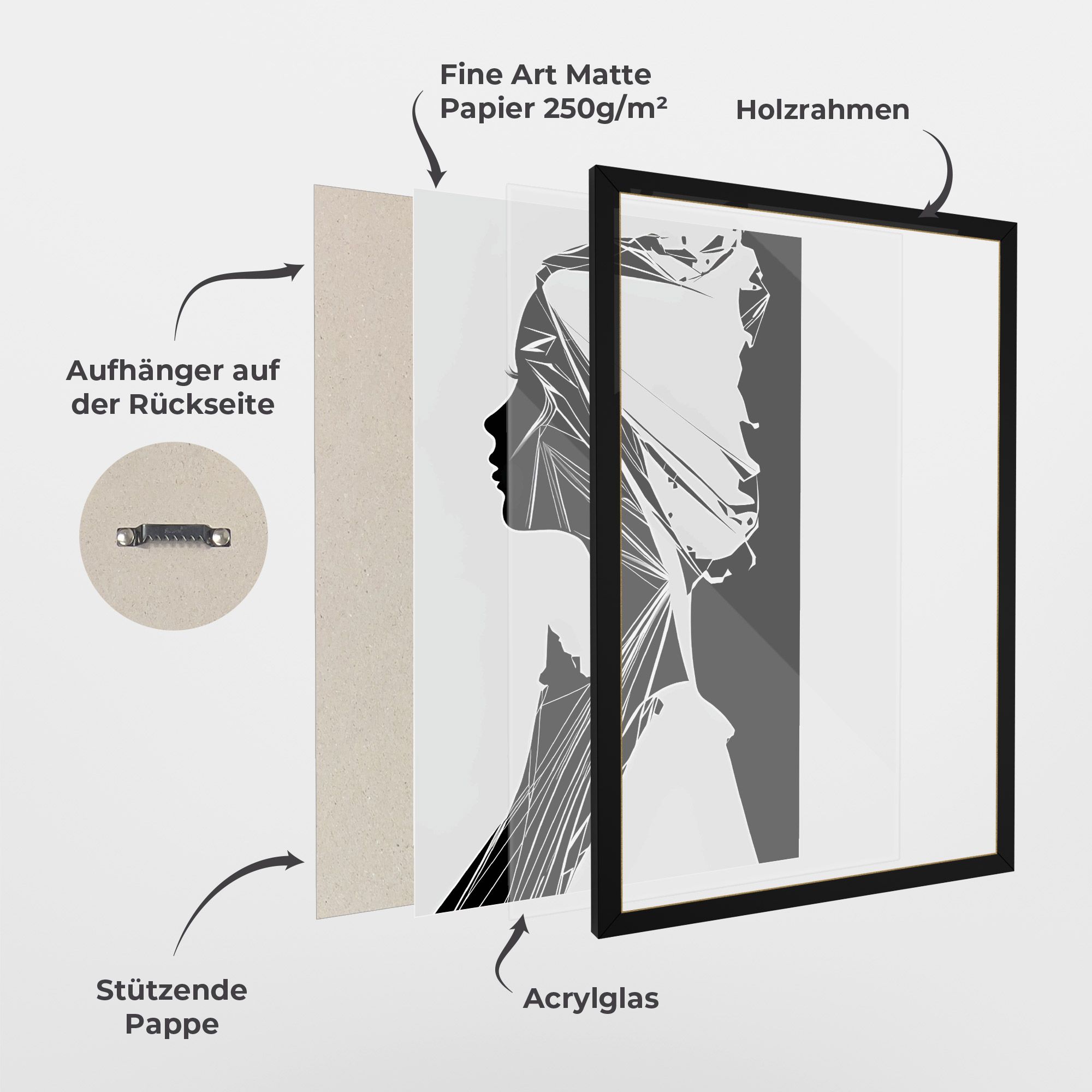 Girl Shilouette Art mockup 1