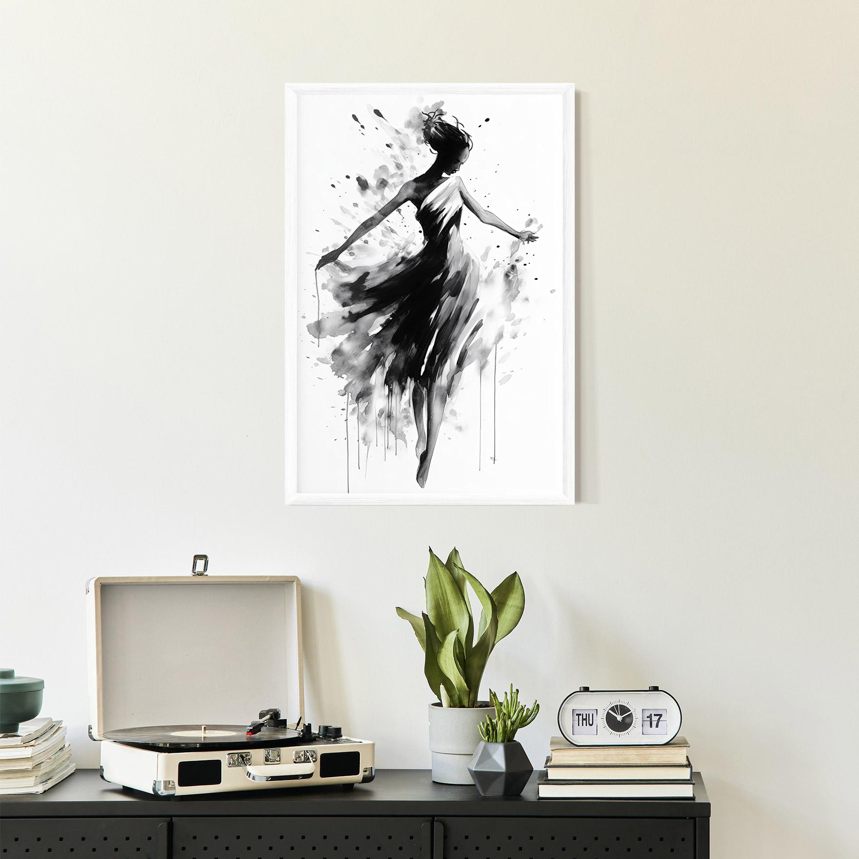 Gerahmte Poster Beautiful Dancing Woman mockup 2