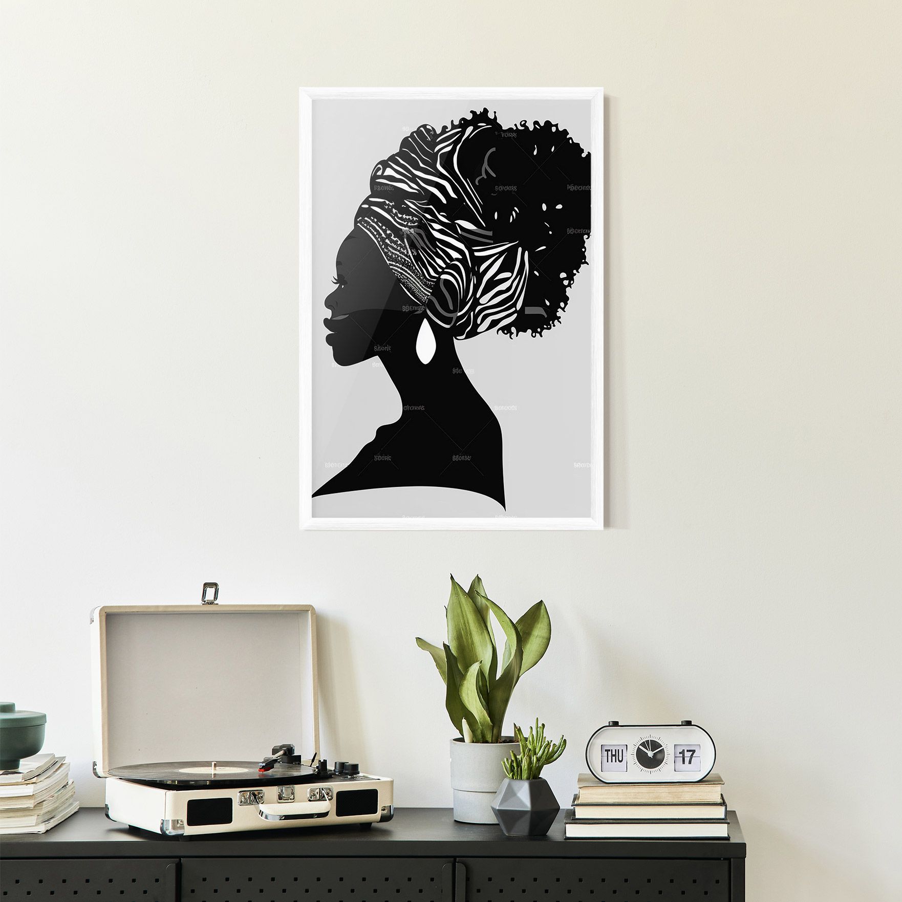Black Woman Silhouette mockup 2