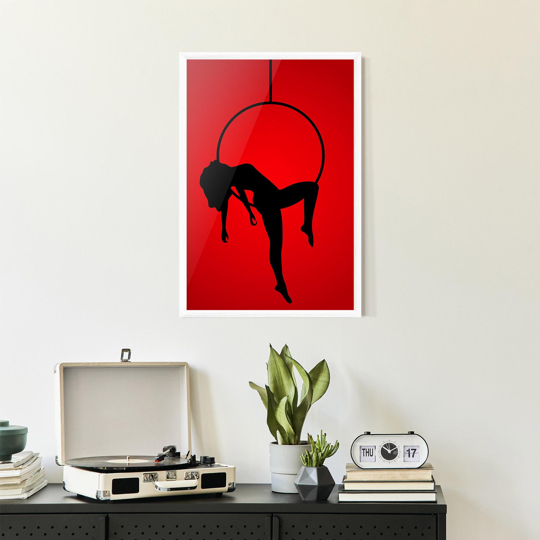 Gerahmte Poster Dancer Shilouette mockup 2