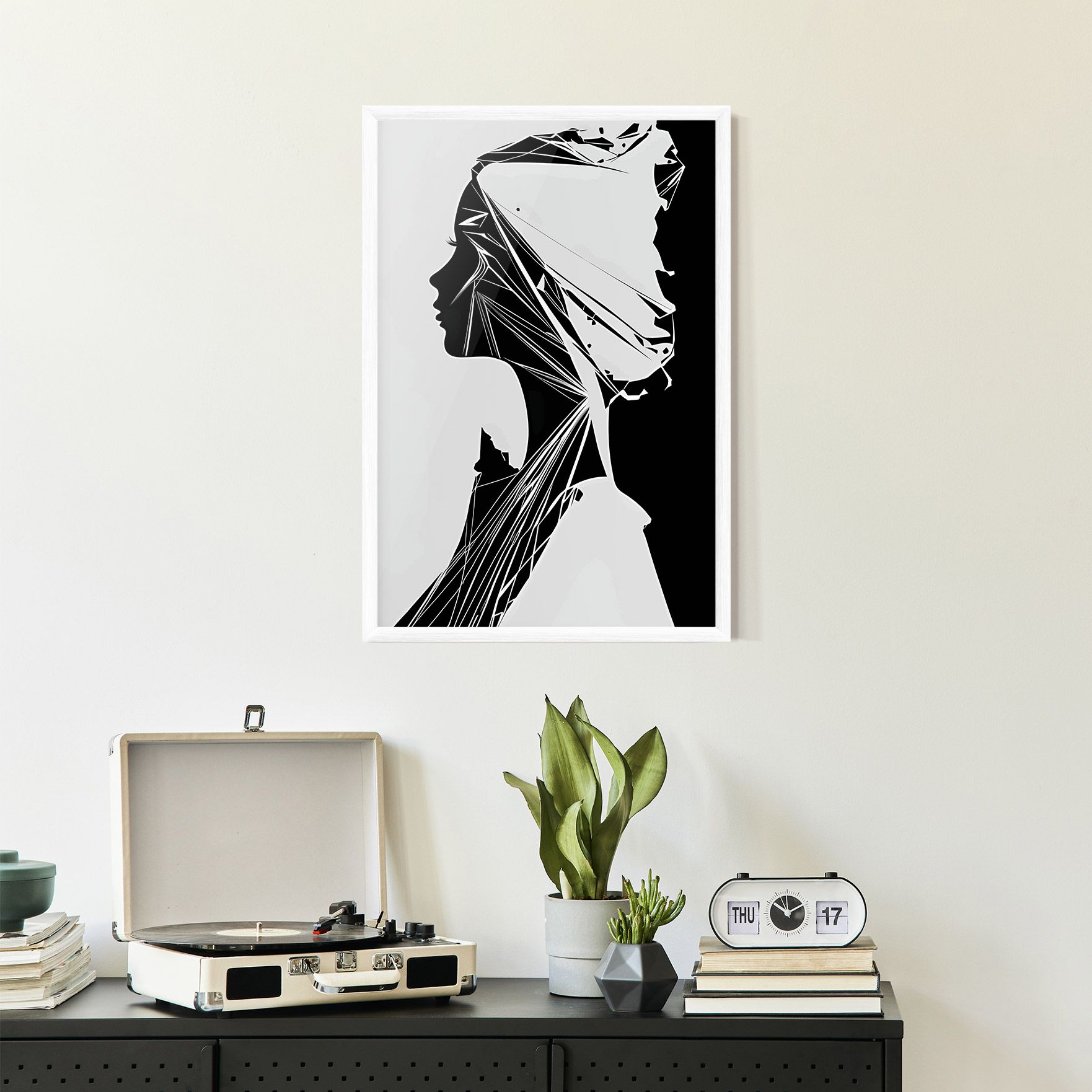 Girl Shilouette Art mockup 2