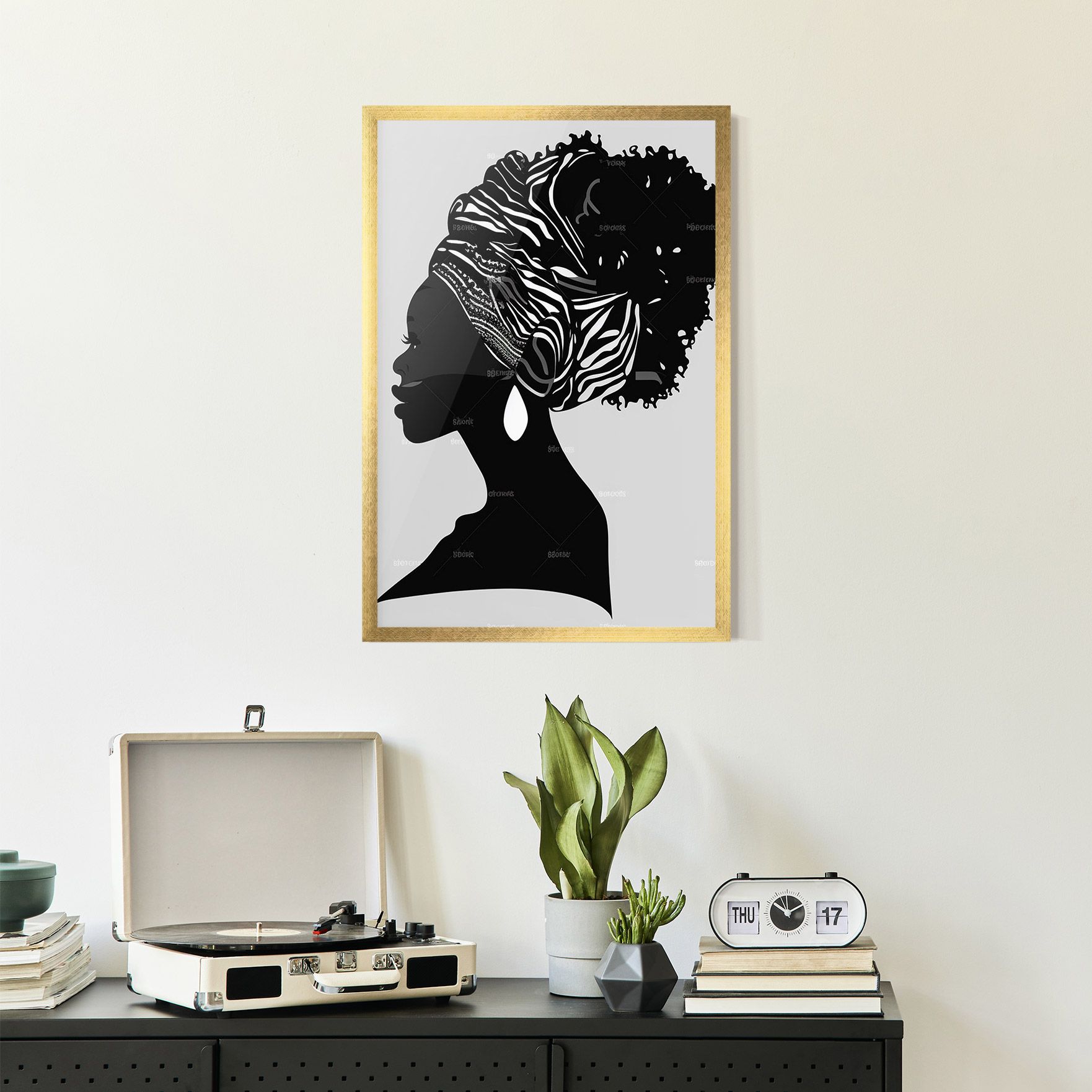 Black Woman Silhouette mockup 2