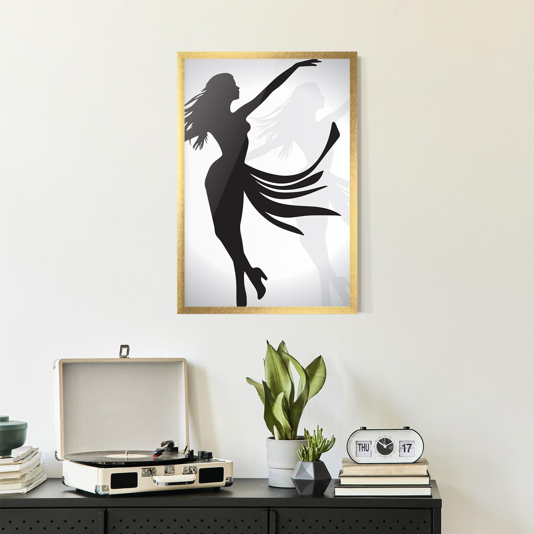 Gerahmte Poster Dance Shilouette mockup 2
