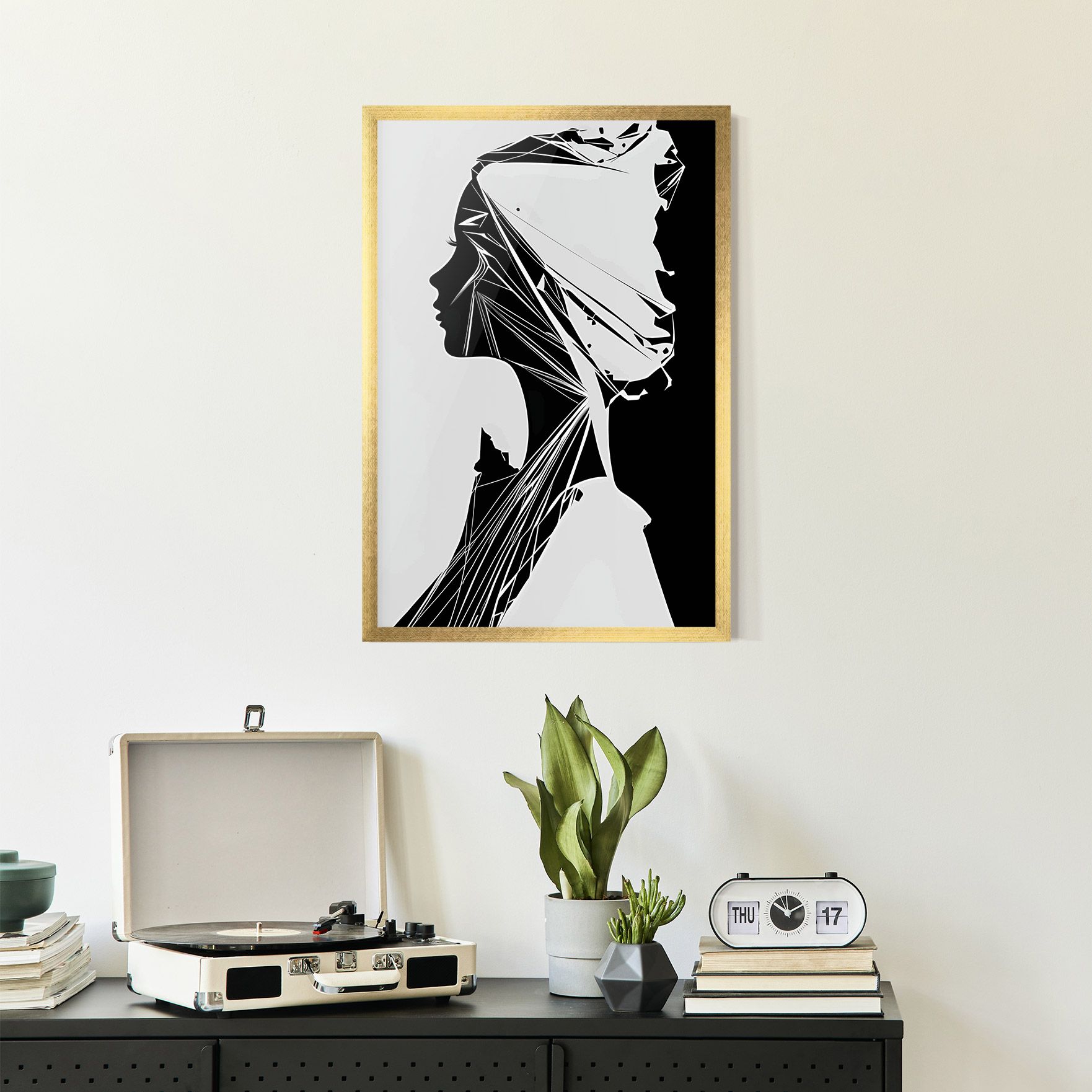 Girl Shilouette Art mockup 2