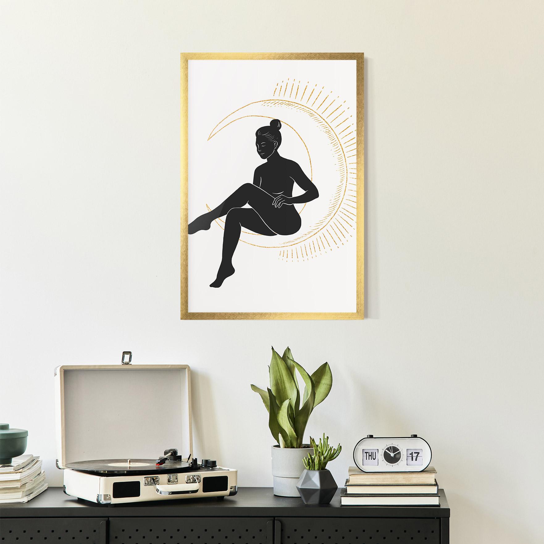 Gerahmte Poster Sitting On The Moon mockup 2