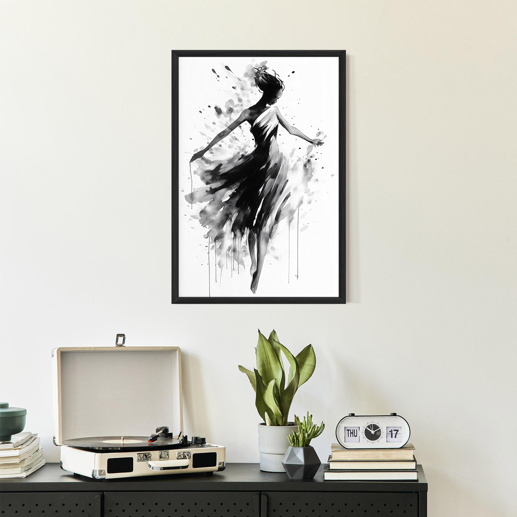 Gerahmte Poster Beautiful Dancing Woman mockup 2