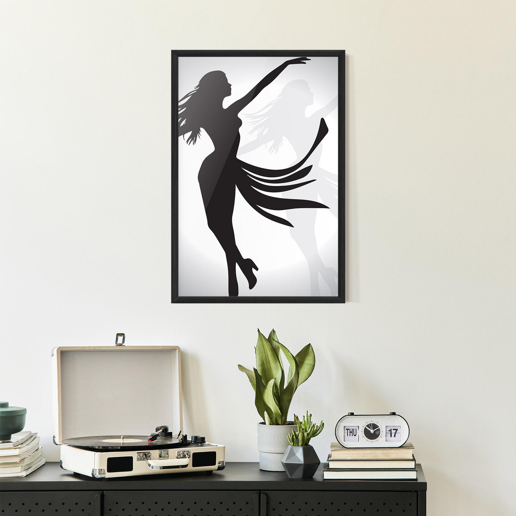 Gerahmte Poster Dance Shilouette mockup 2
