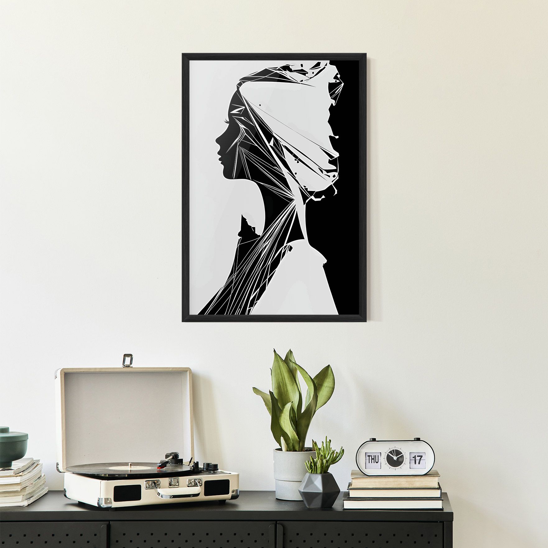 Girl Shilouette Art mockup 2